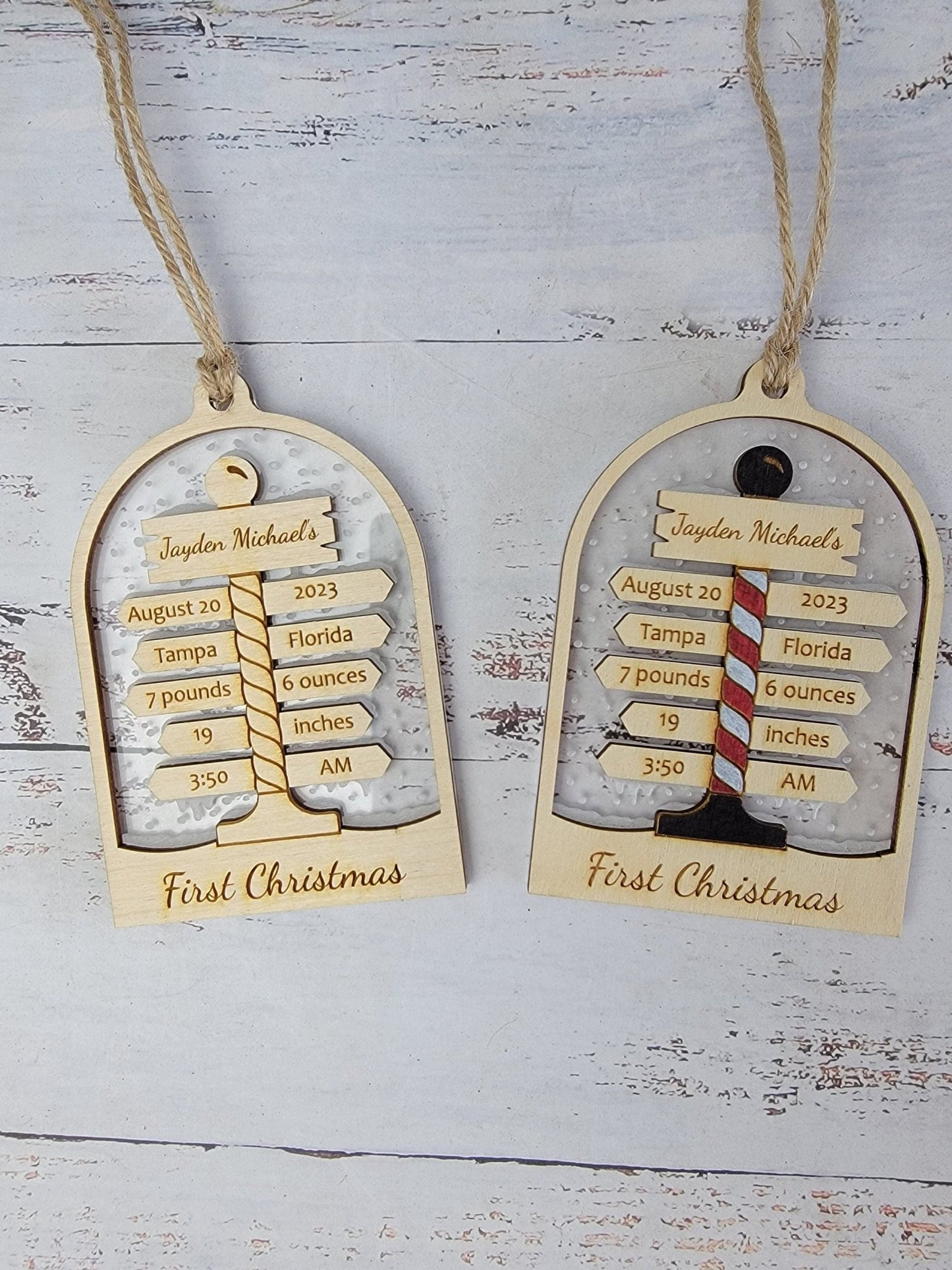 Baby's First Christmas Ornament North Pole Edition - EverLee Creations