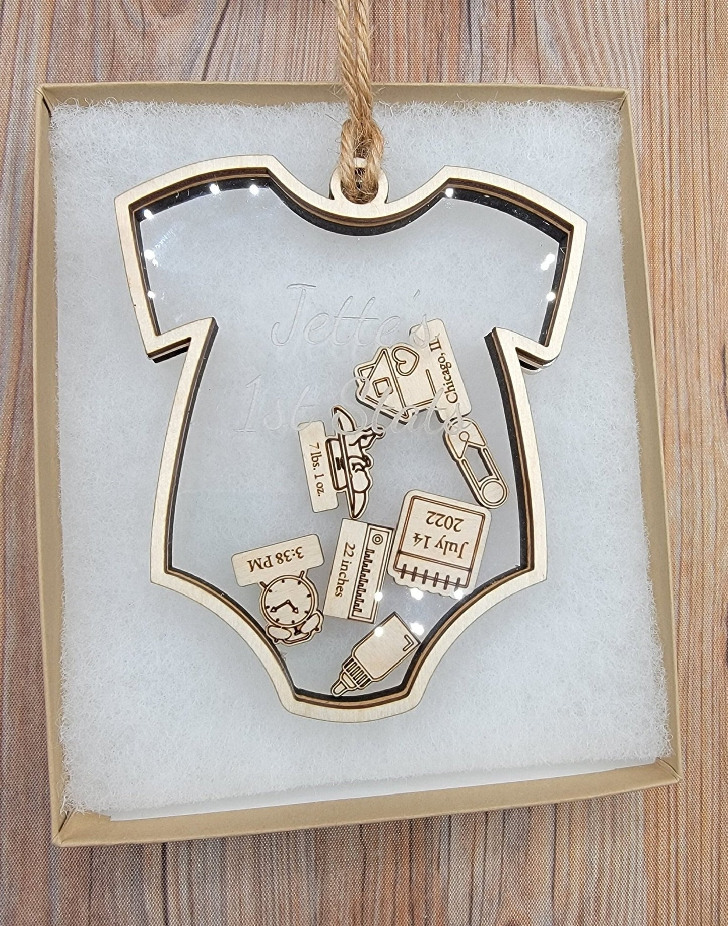 Baby's First Christmas Ornament Onesie Edition - EverLee Creations