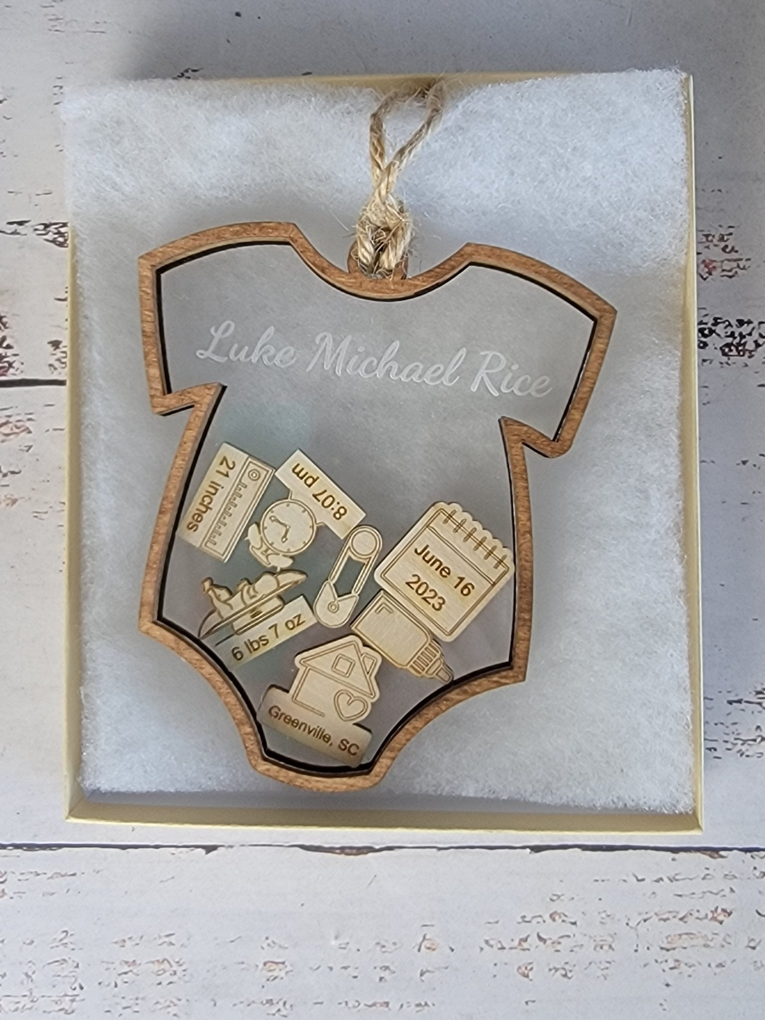 Baby's First Christmas Ornament Onesie Edition - EverLee Creations