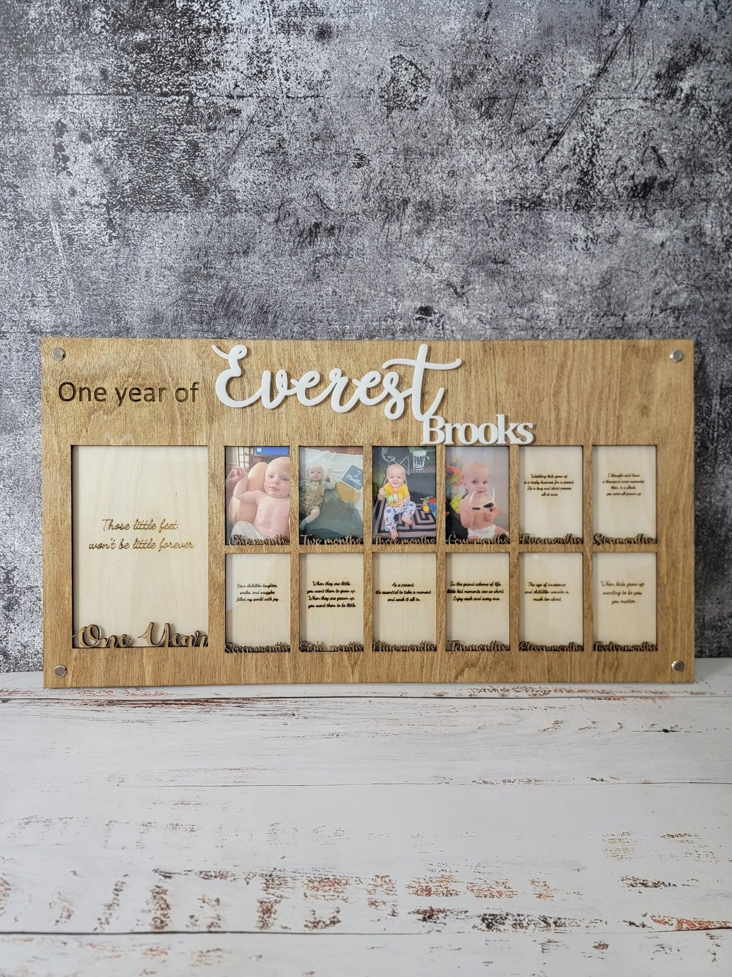 Baby's First Year Personalized Picture Frame - EverLee Creations
