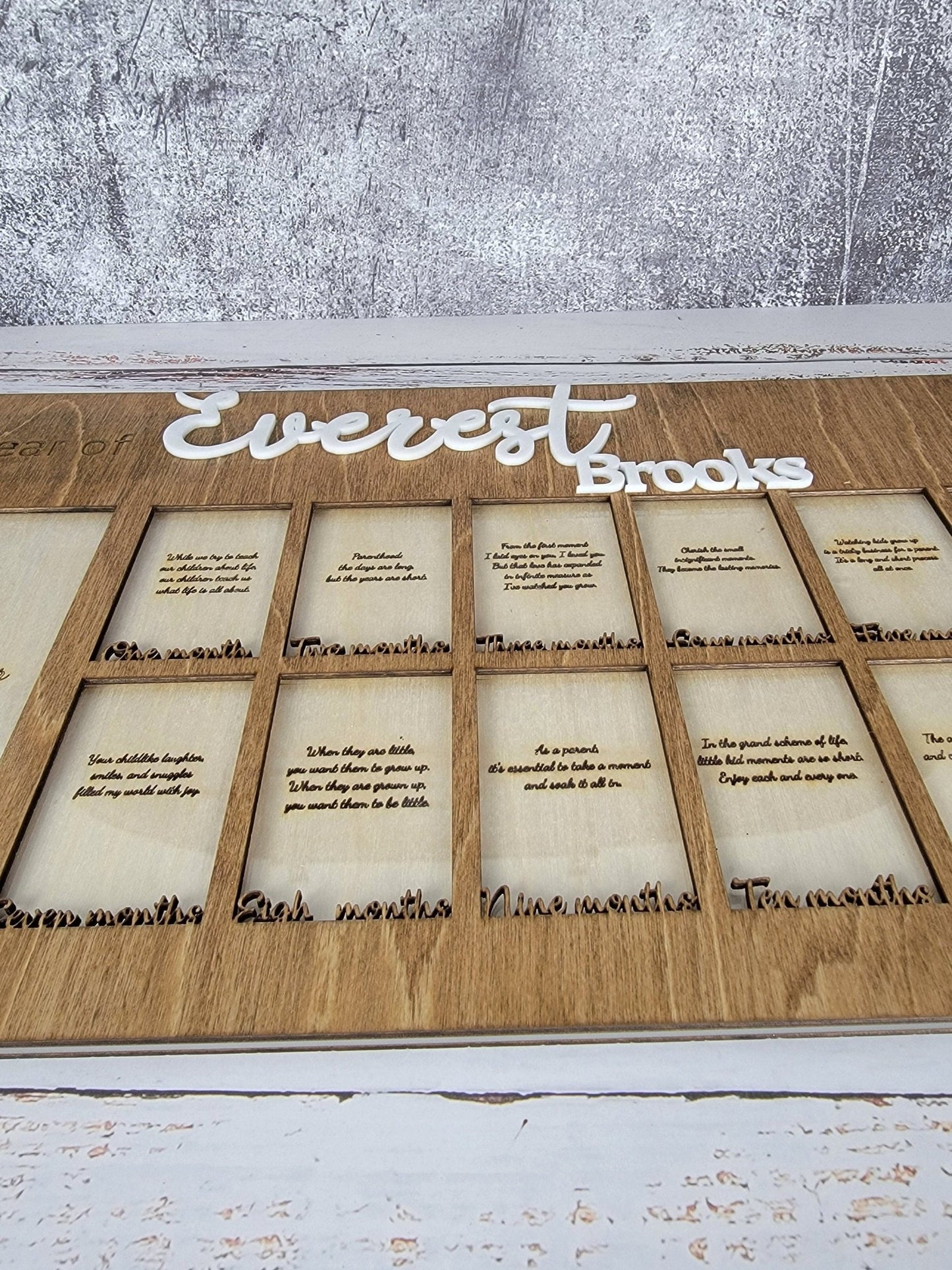 Baby's First Year Personalized Picture Frame - EverLee Creations