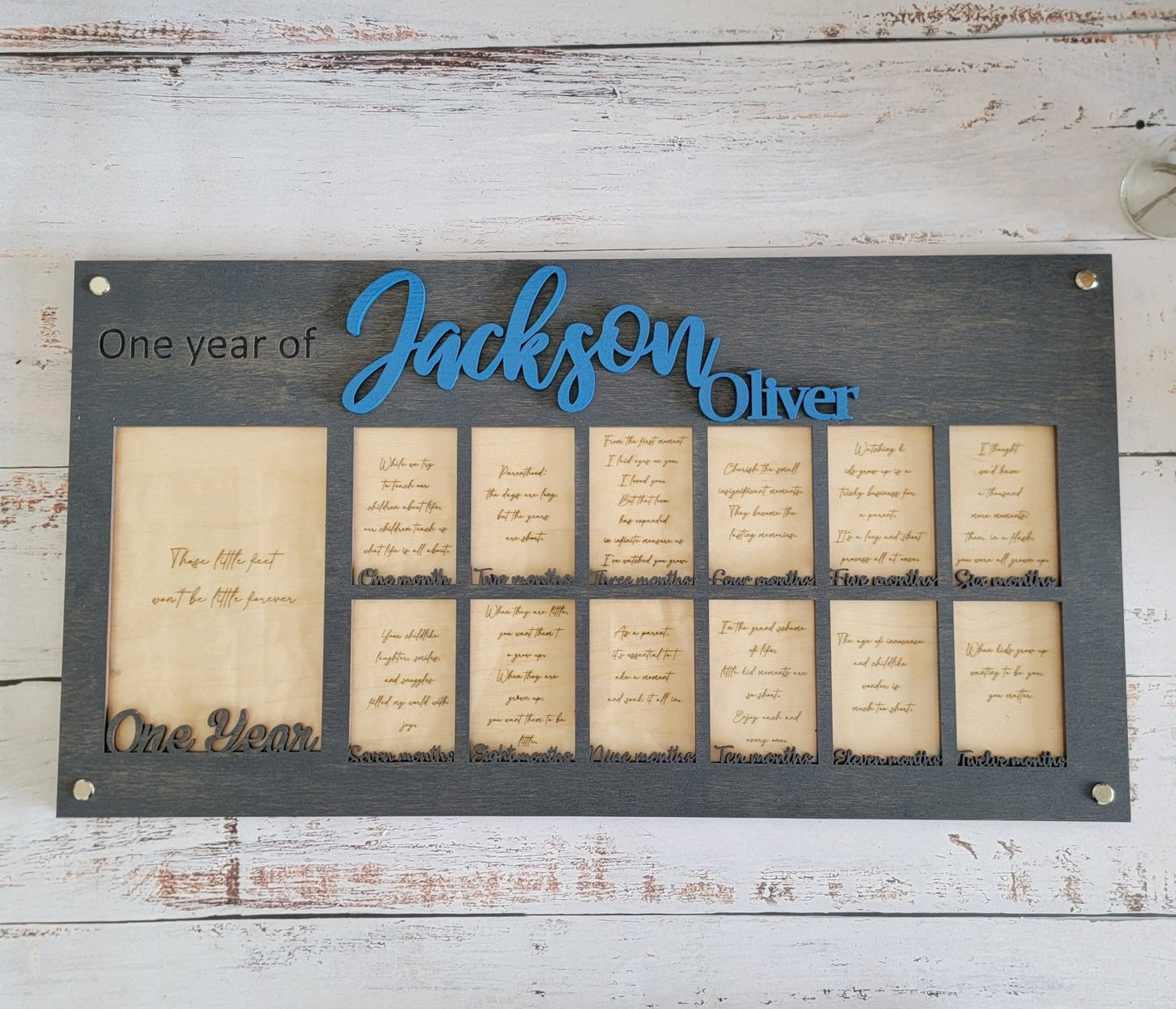 Baby's First Year Personalized Picture Frame - EverLee Creations