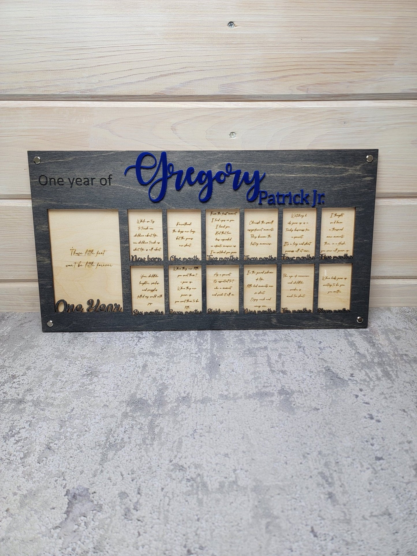 Baby's First Year Personalized Picture Frame - EverLee Creations