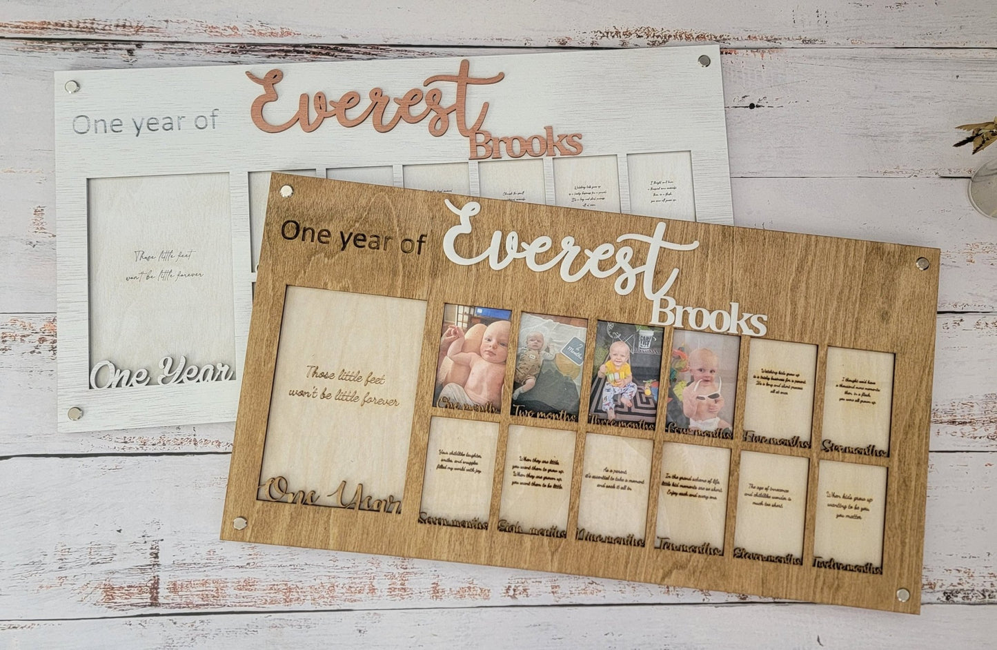 Baby's First Year Personalized Picture Frame - EverLee Creations