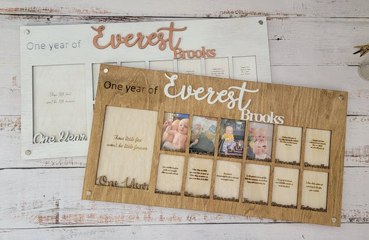 Baby's First Year Personalized Picture Frame - EverLee Creations