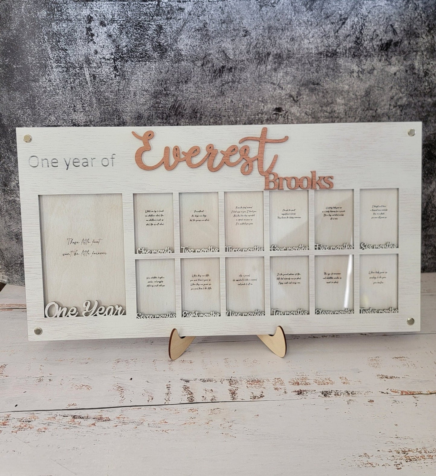 Baby's First Year Personalized Picture Frame - EverLee Creations