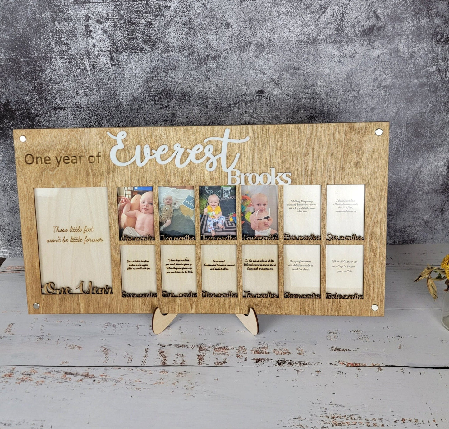 Baby's First Year Personalized Picture Frame - EverLee Creations