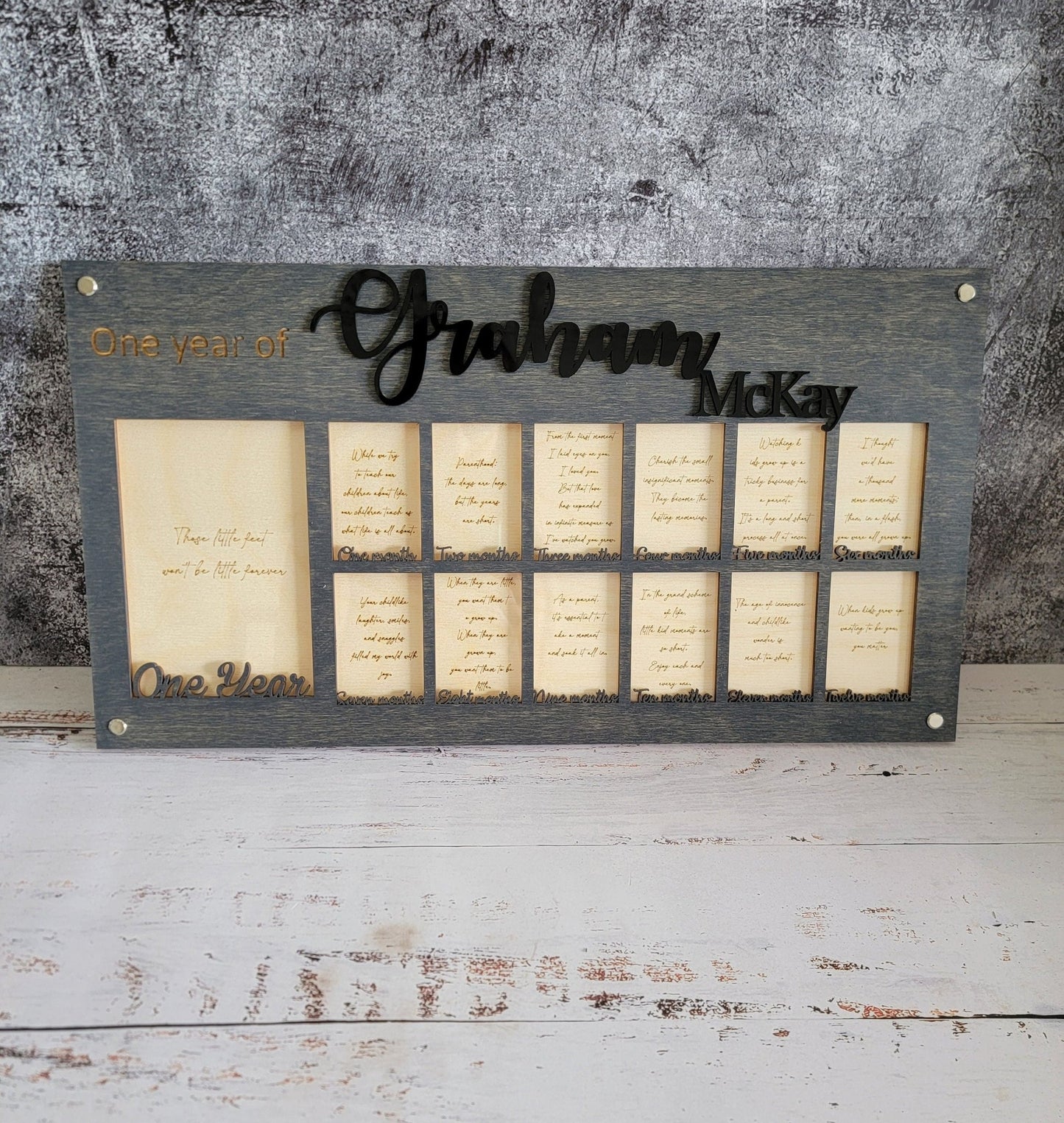 Baby's First Year Personalized Picture Frame - EverLee Creations