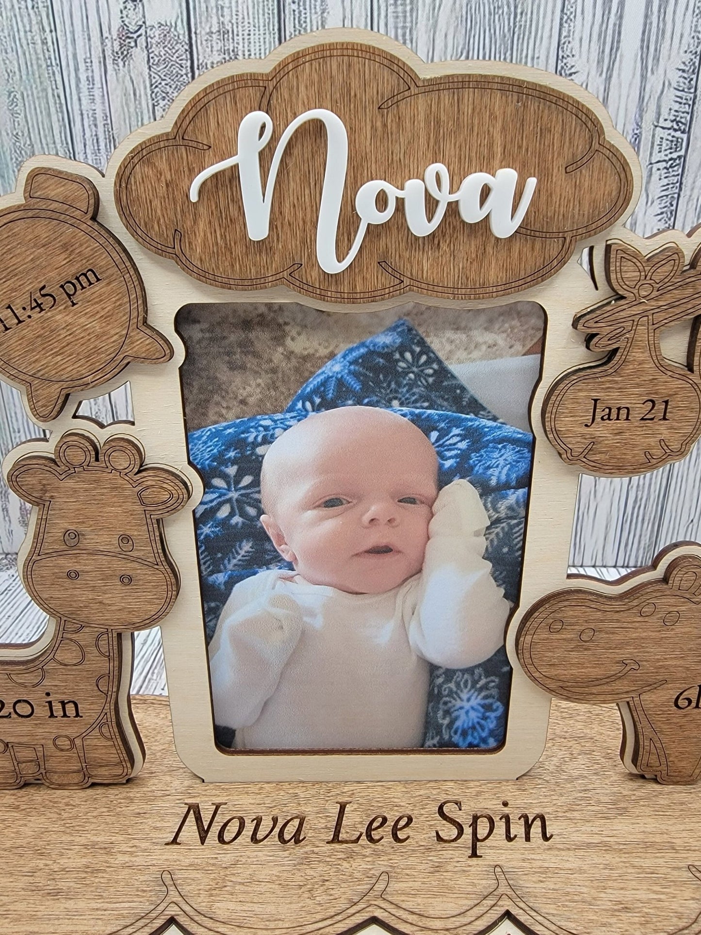 Birth Announcement Frame - EverLee Creations