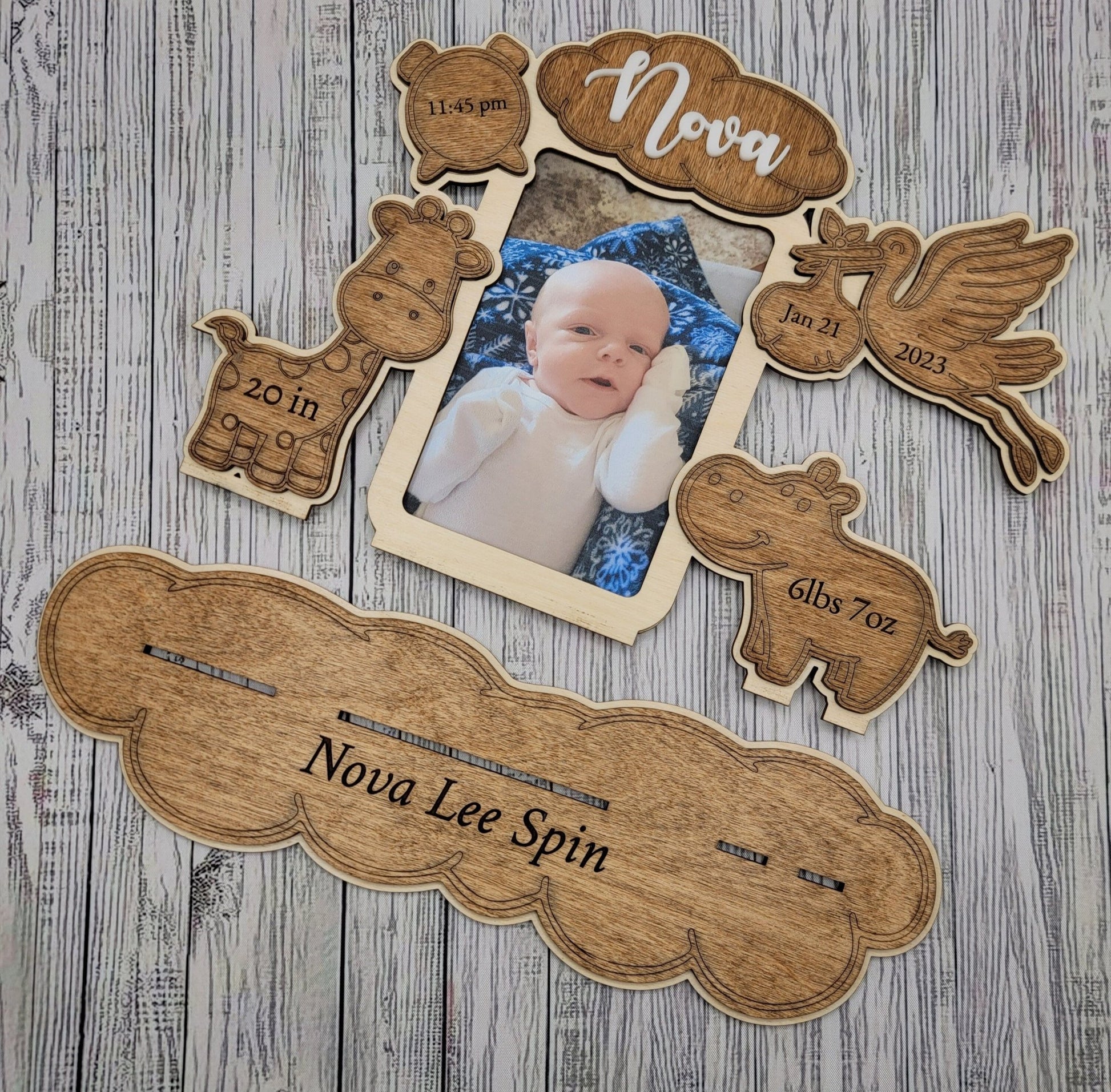 Birth Announcement Frame - EverLee Creations