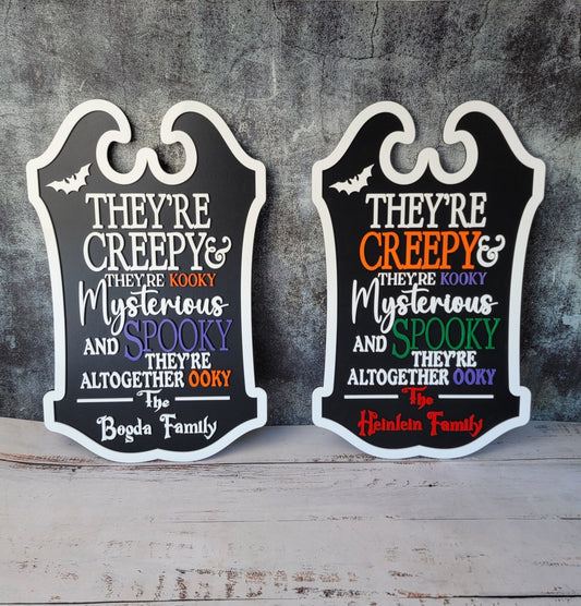 Custom Last Name Halloween Sign - EverLee Creations