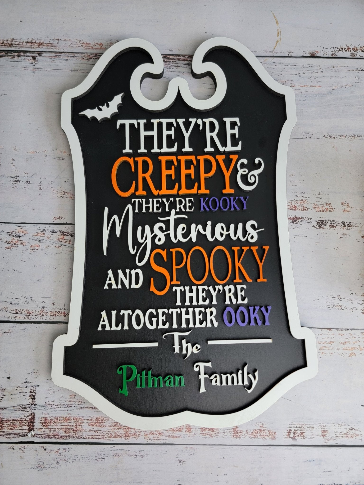 Custom Last Name Halloween Sign - EverLee Creations