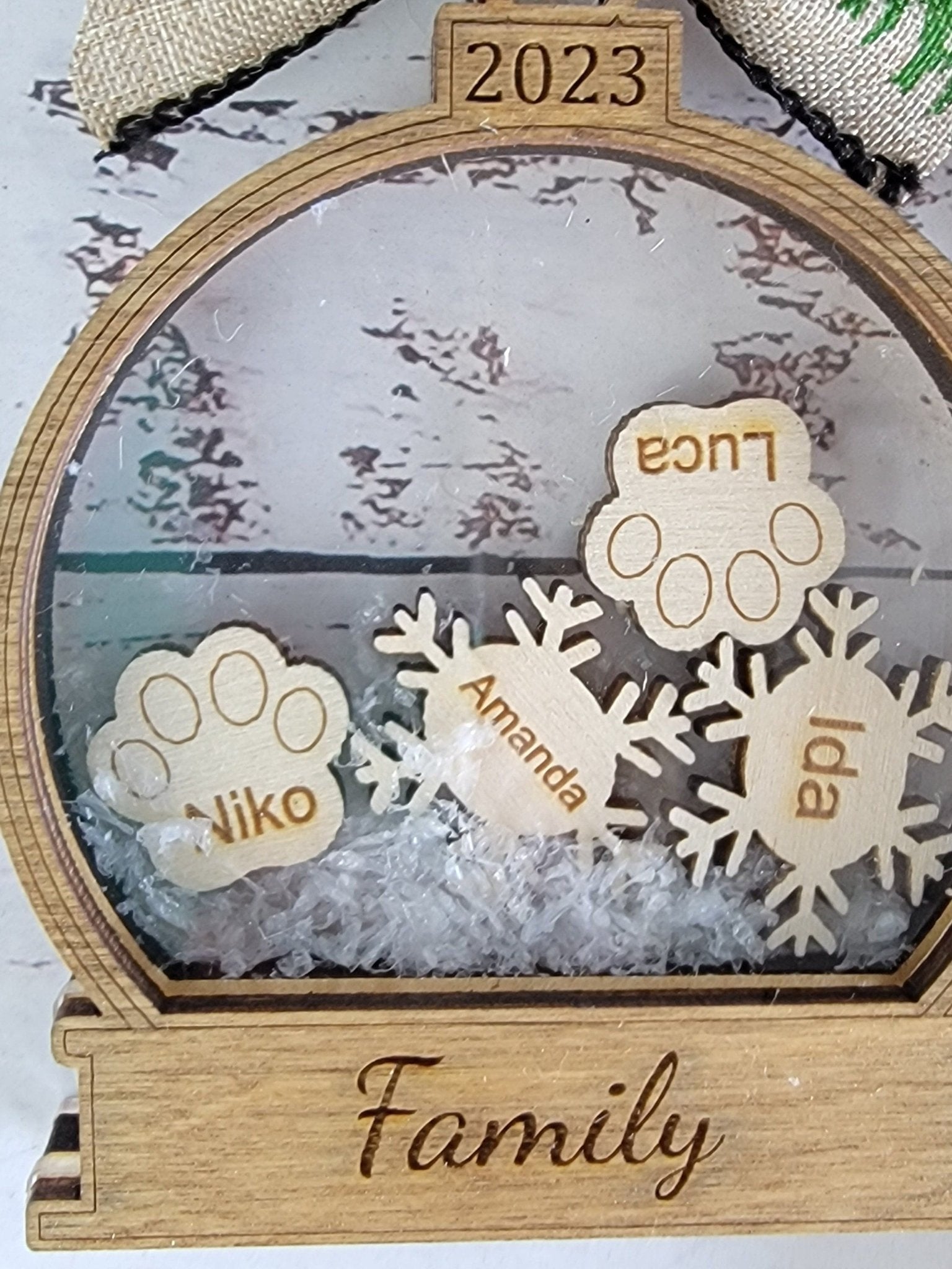 Custom Personalized 2024 Snow Globe Christmas Ornament - EverLee Creations