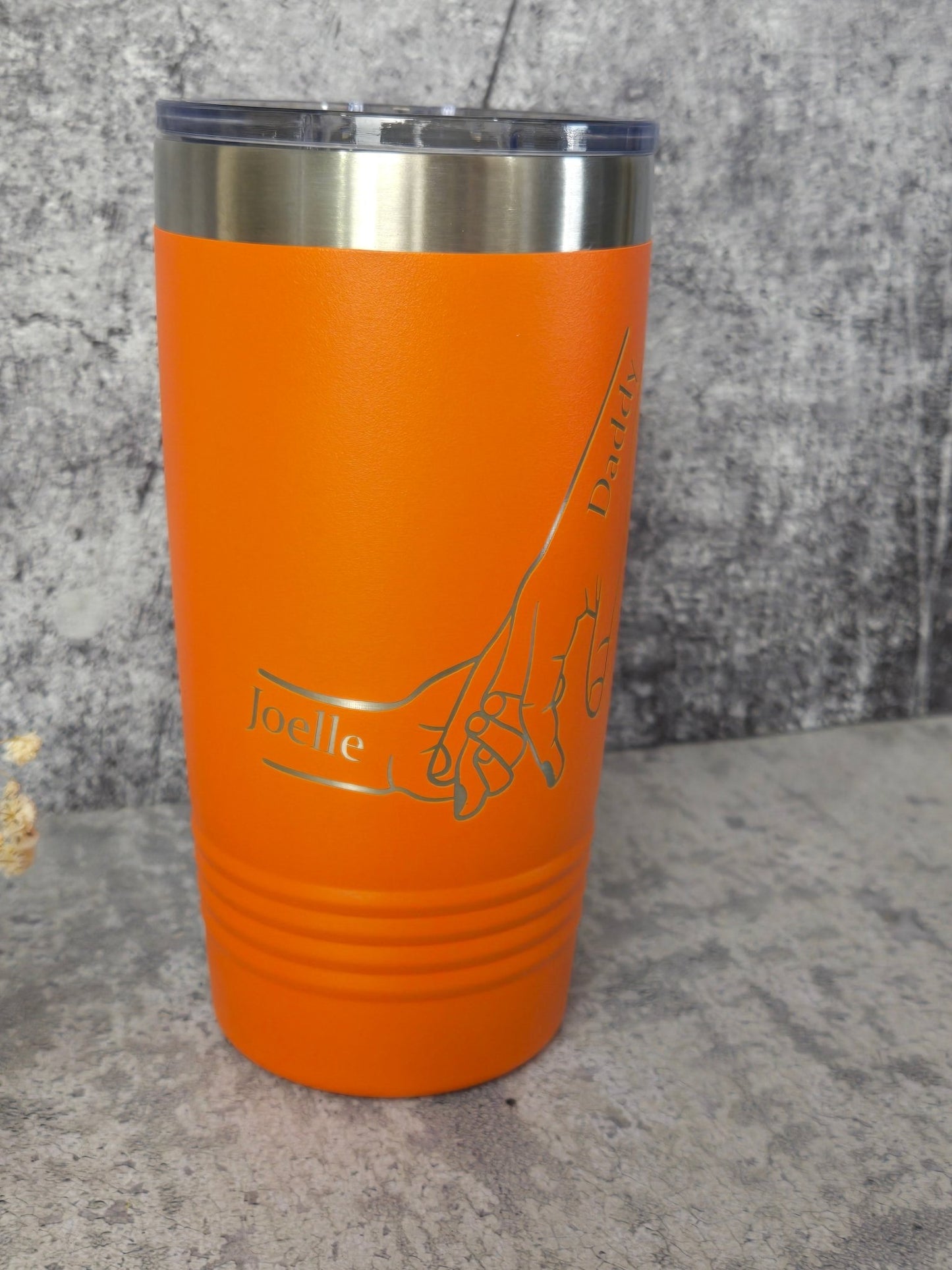 Dad Fist Bump Kids Names Father's Day Gift Tumbler - EverLee Creations