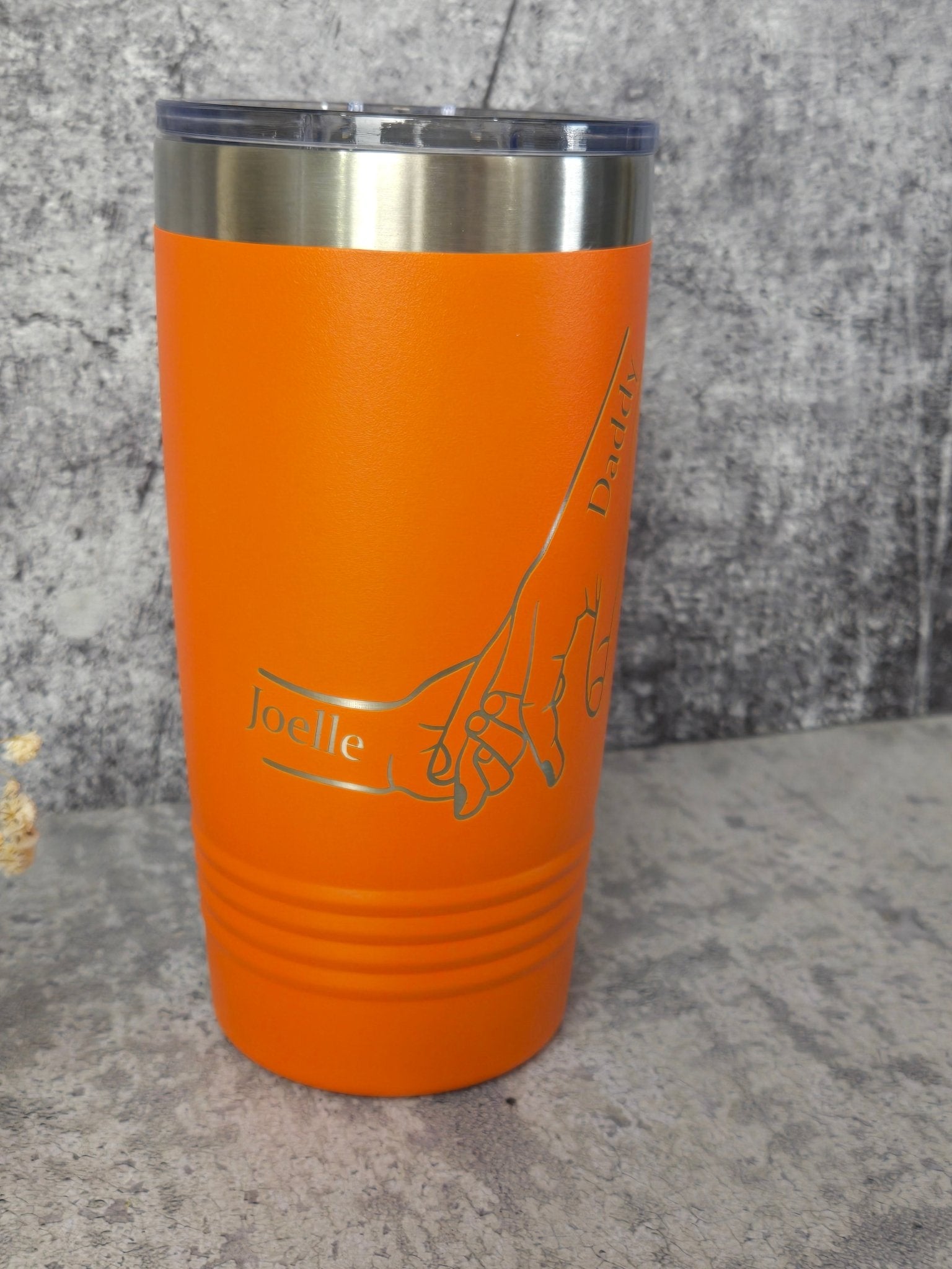 Dad Fist Bump Kids Names Father's Day Gift Tumbler - EverLee Creations