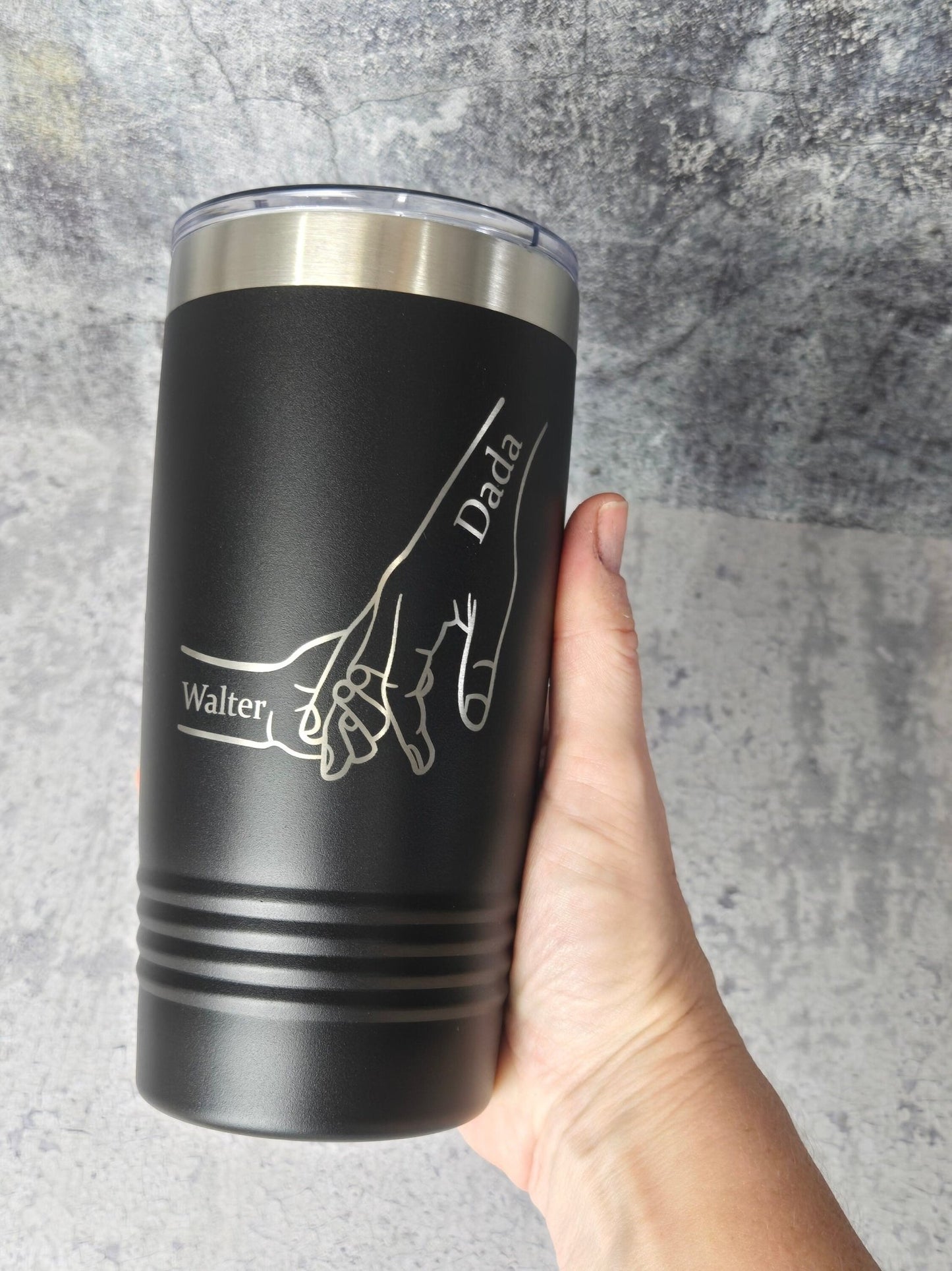 Dad Fist Bump Kids Names Father's Day Gift Tumbler - EverLee Creations