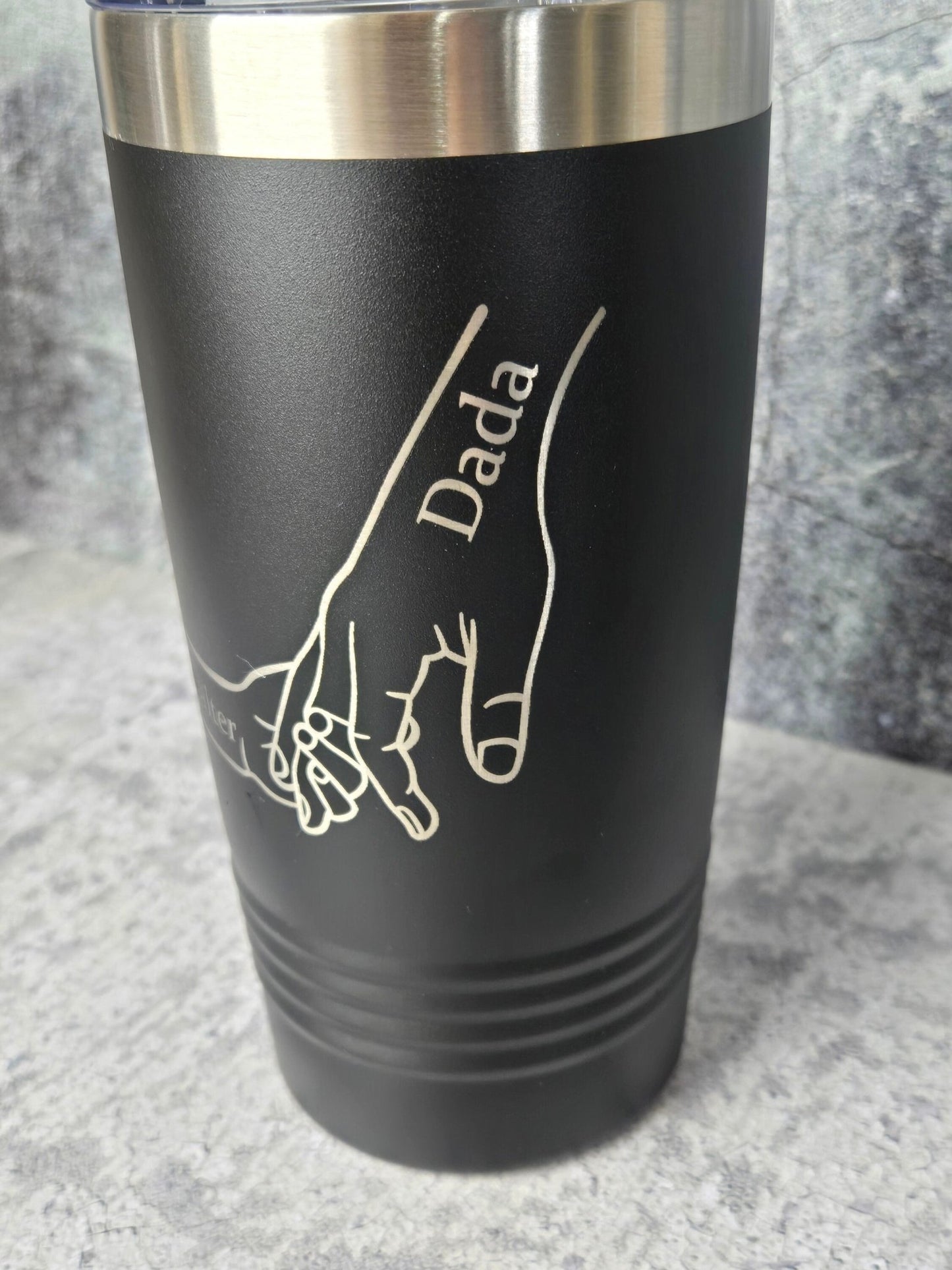 Dad Fist Bump Kids Names Father's Day Gift Tumbler - EverLee Creations
