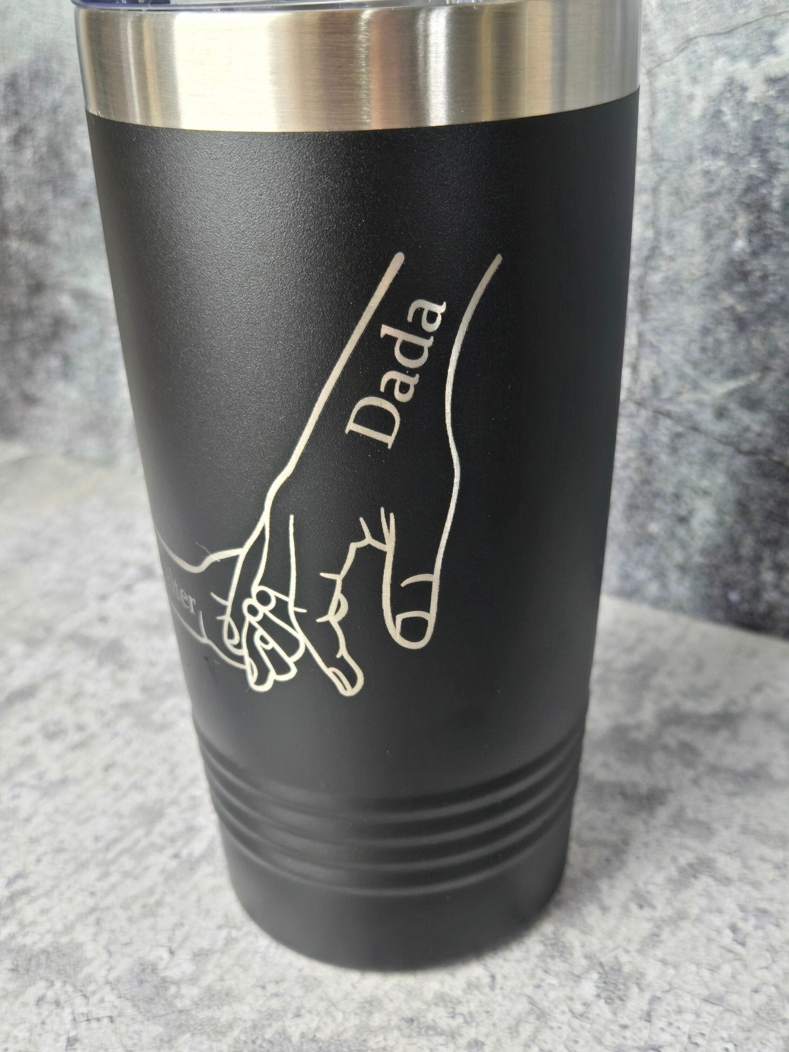 Dad Fist Bump Kids Names Father's Day Gift Tumbler - EverLee Creations