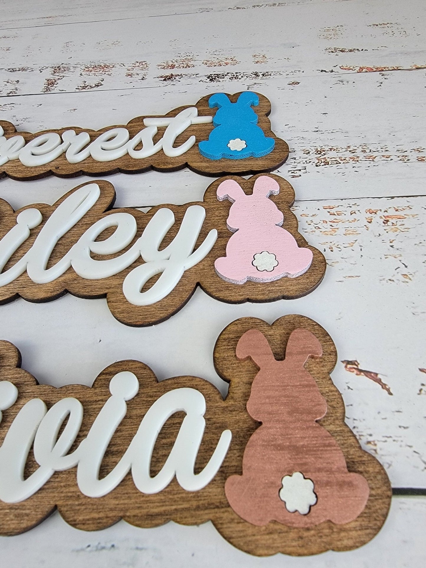 Easter Basket Tags, Easter Bunny and Carrot Personalized basket tag. Childs name, unique easter gift - EverLee Creations