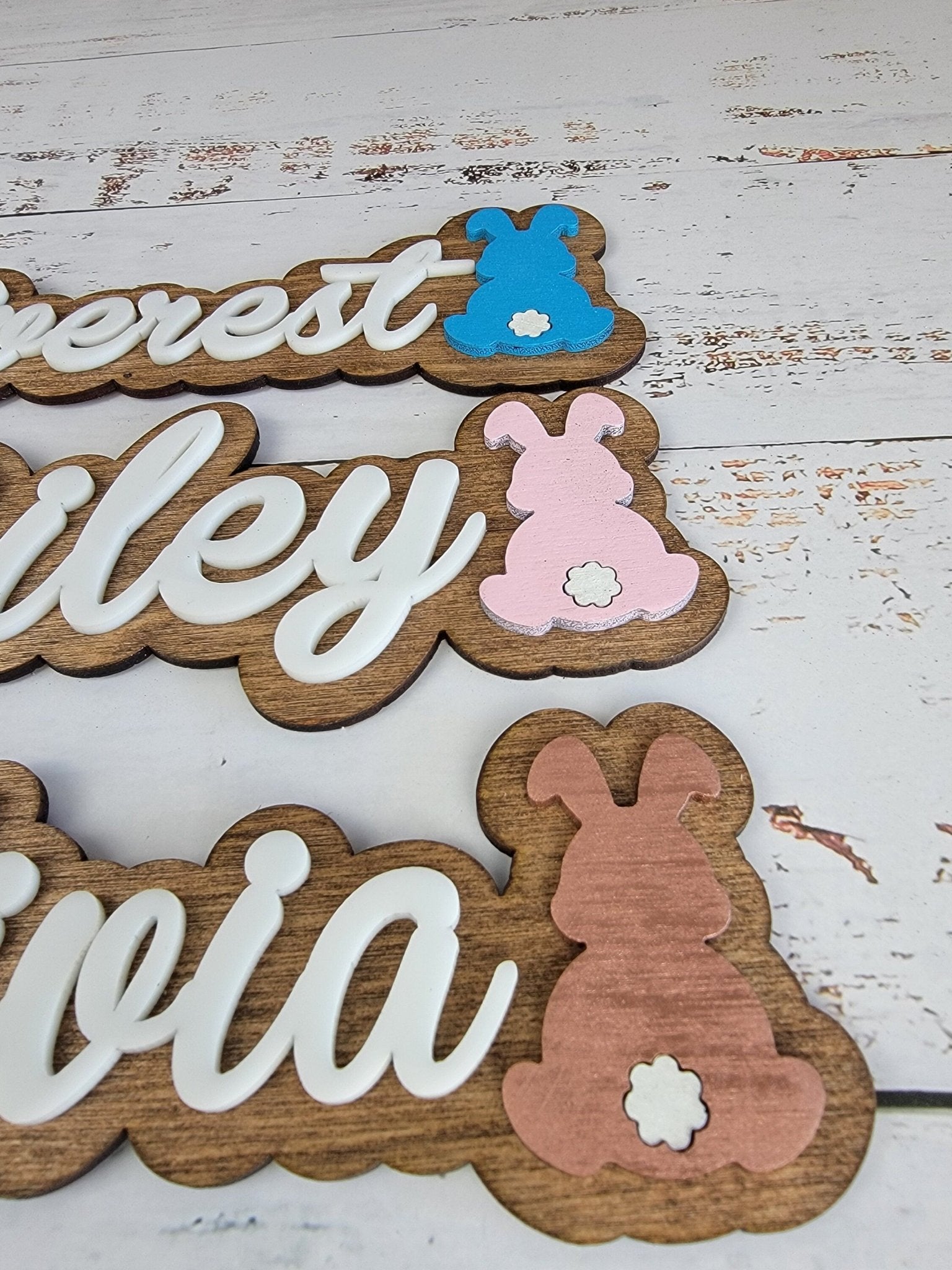 Easter Basket Tags, Easter Bunny and Carrot Personalized basket tag. Childs name, unique easter gift - EverLee Creations
