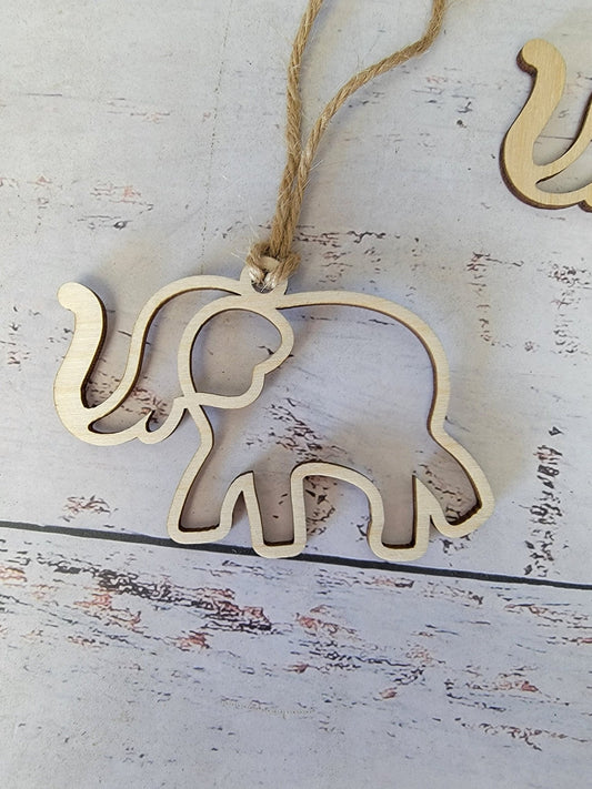 Elephant Friendship Sisterhood Ornament Keepsake Gift Wood ornament - EverLee Creations