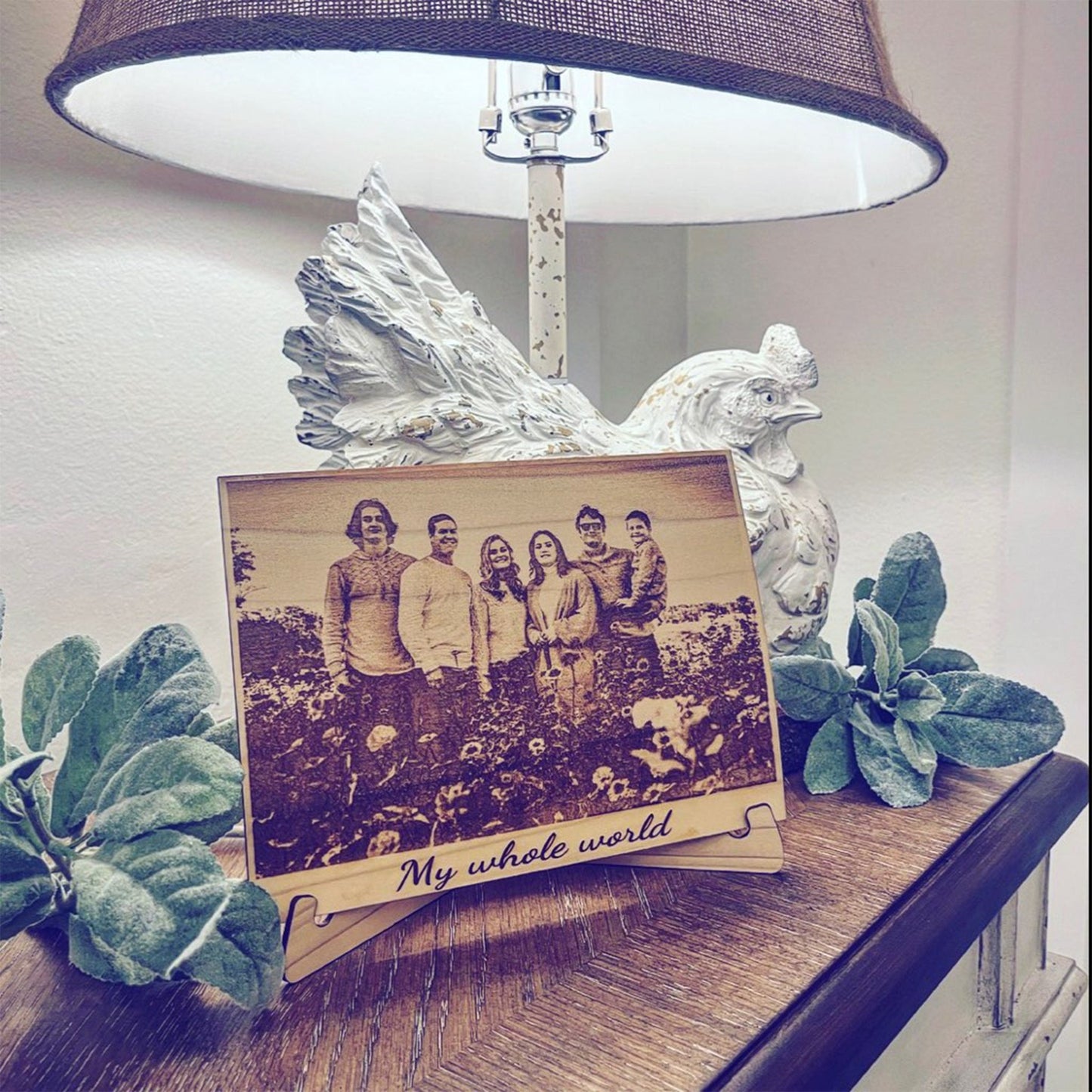 Engraved Wood Photo, custom wood photo, wood portrait, personalized gift, family pets graduation Choose from 2 layer or single layer - EverLee Creations