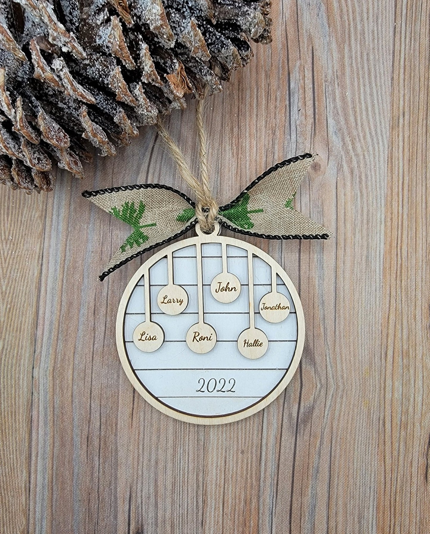 Family Christmas Ornament 2024 Bulb Edition - EverLee Creations