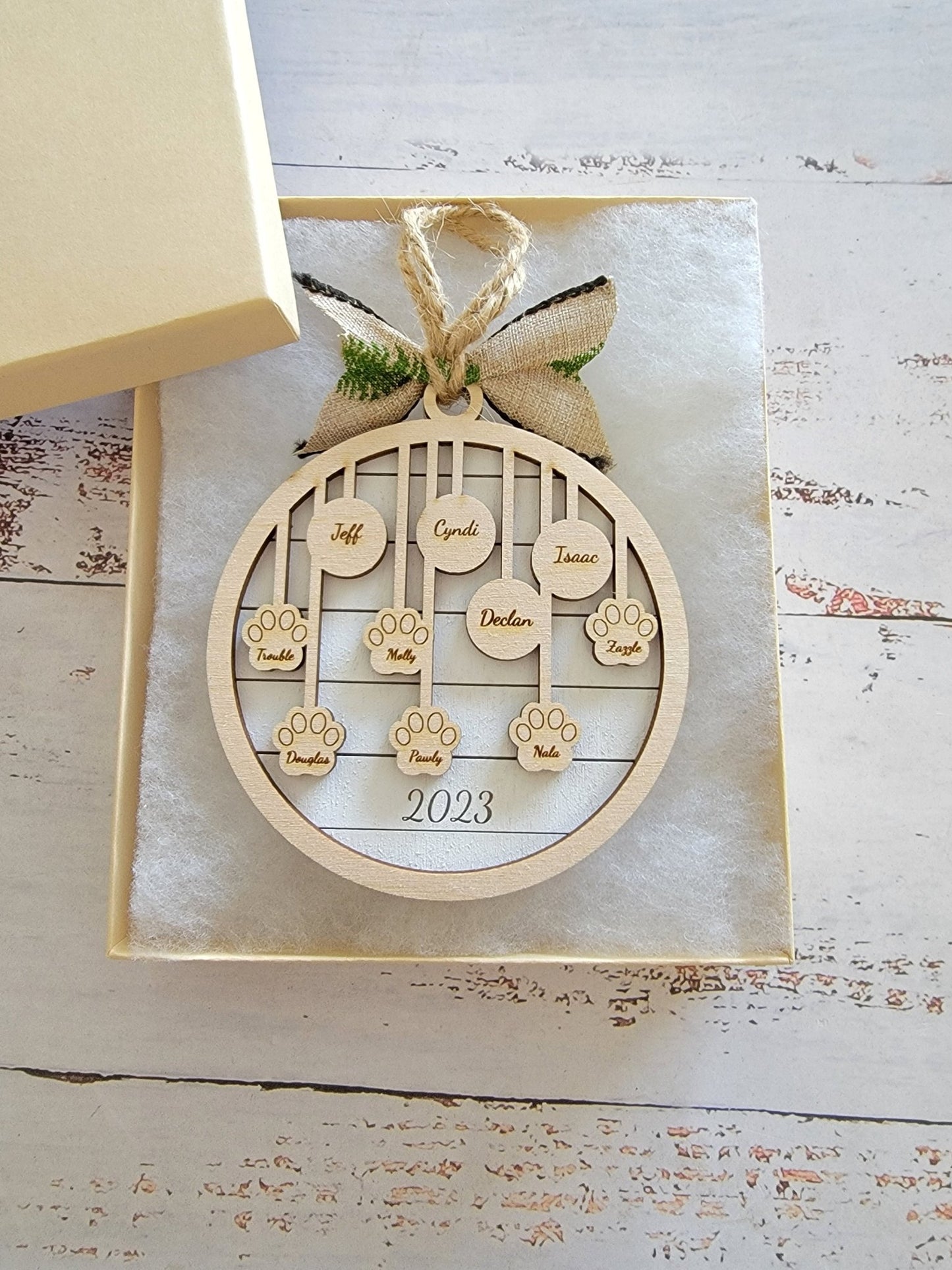 Family Christmas Ornament 2024 Bulb Edition - EverLee Creations