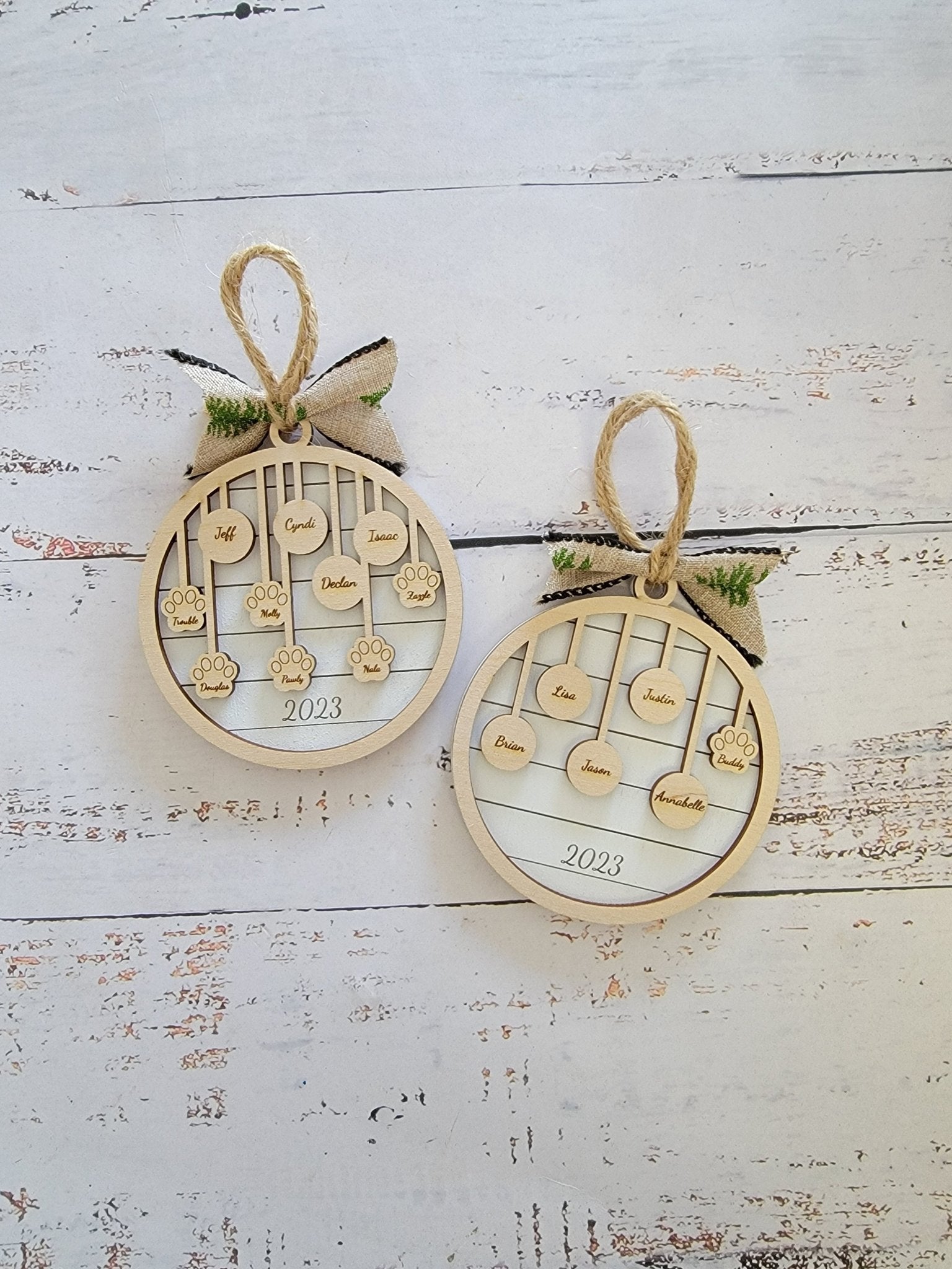Family Christmas Ornament 2024 Bulb Edition - EverLee Creations