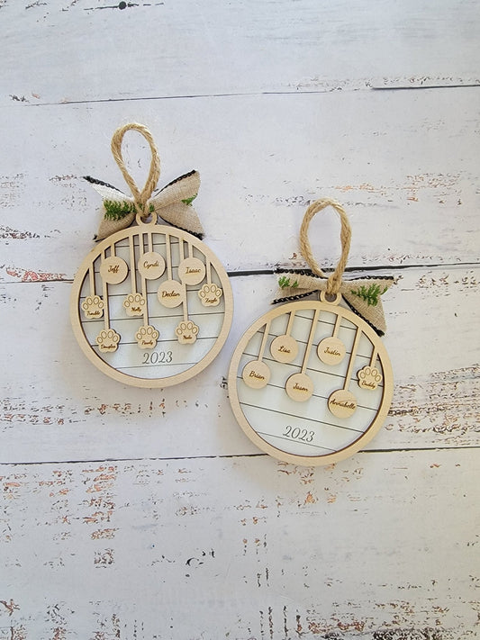 Family Christmas Ornament 2024 Bulb Edition - EverLee Creations