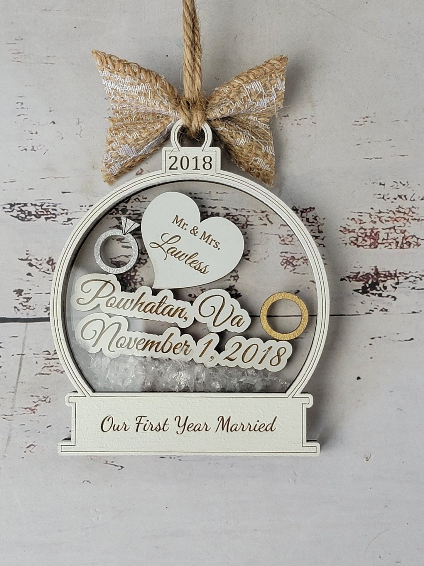 First Christmas Married Ornament - EverLee Creations