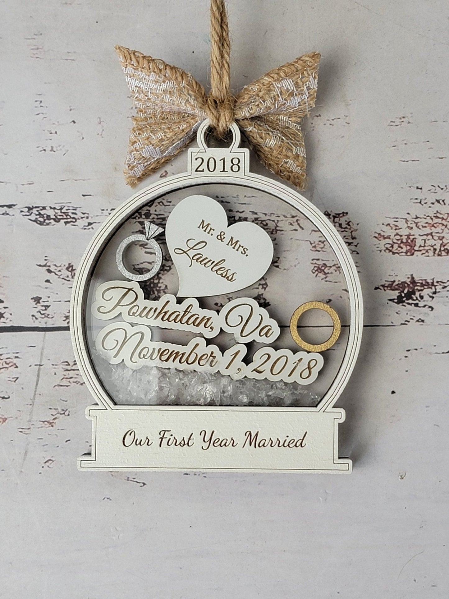 First Christmas Married Ornament - EverLee Creations