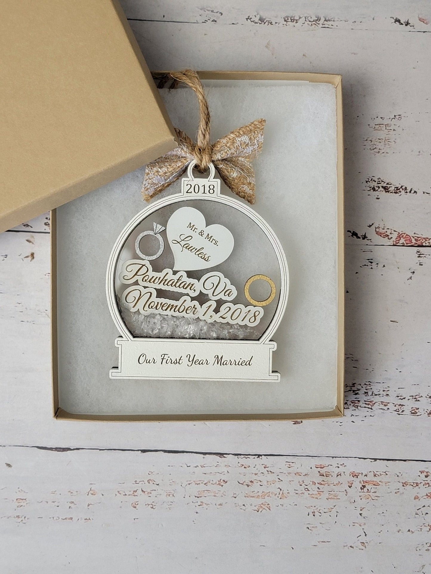 First Christmas Married Ornament - EverLee Creations