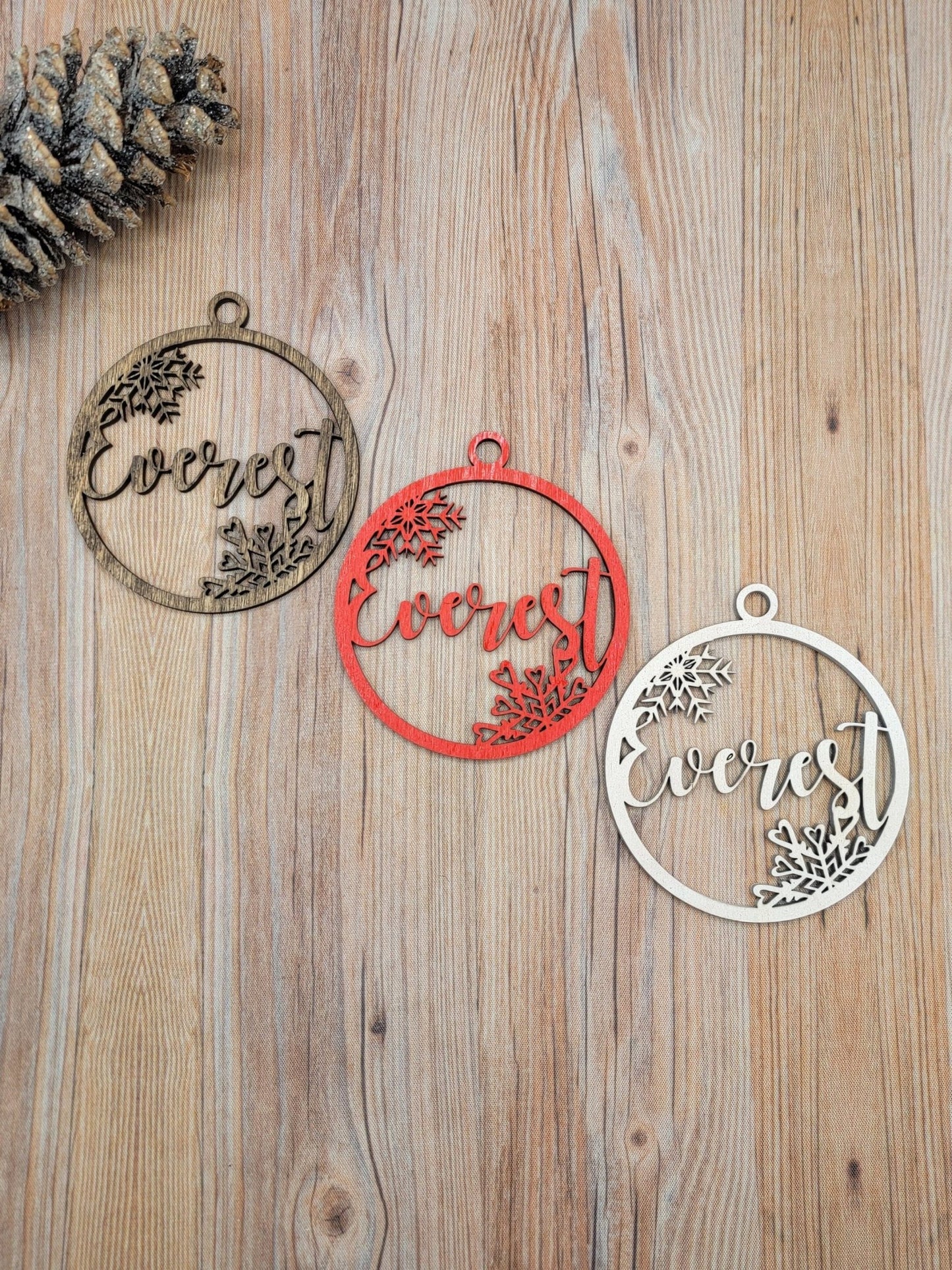 Personalized Christmas Ornaments, Custom Name Christmas Ornament, Stocking Tag, Custom Name Cut Out, Holiday Christmas Decor Personalized - EverLee Creations