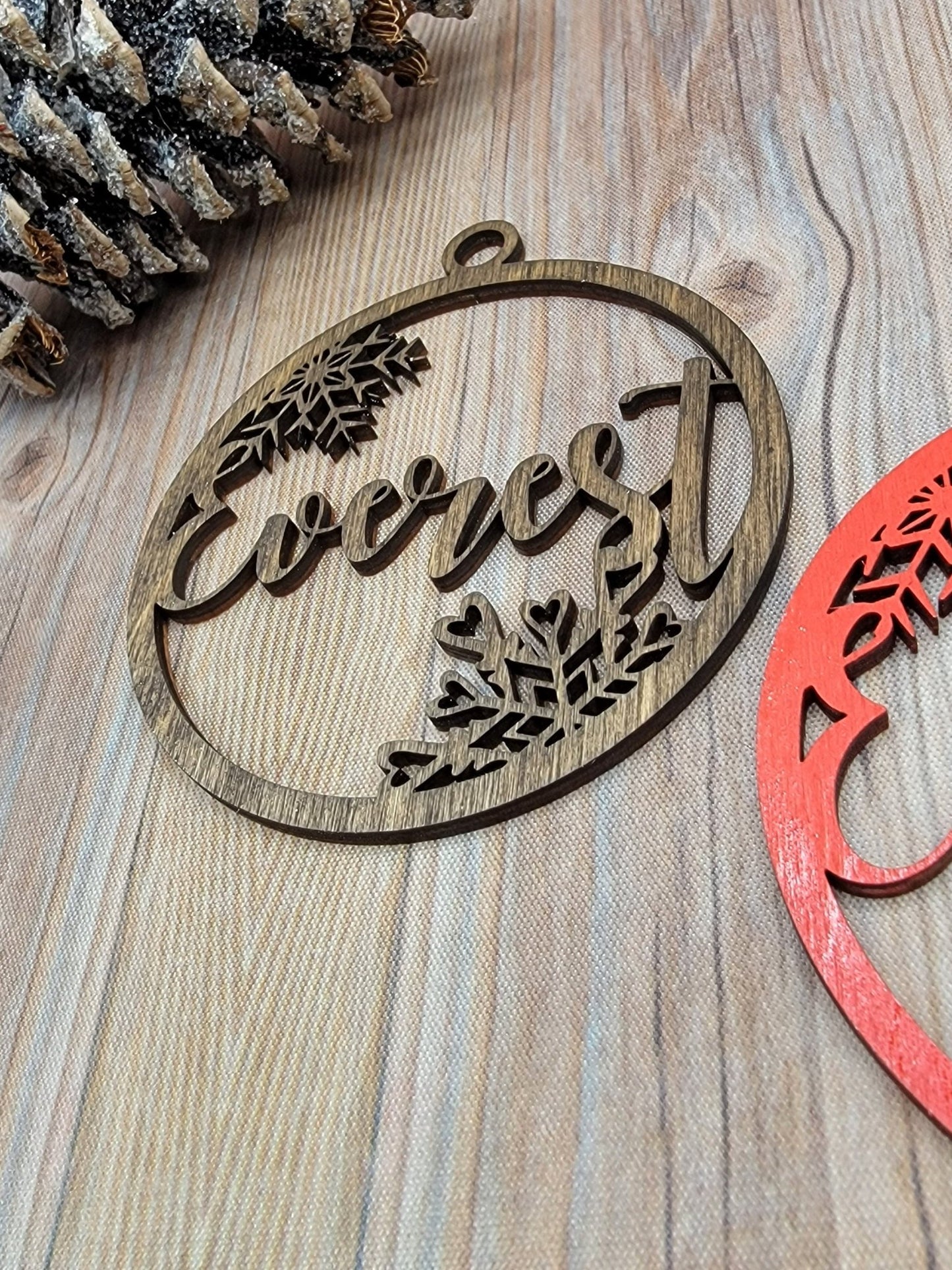 Personalized Christmas Ornaments, Custom Name Christmas Ornament, Stocking Tag, Custom Name Cut Out, Holiday Christmas Decor Personalized - EverLee Creations