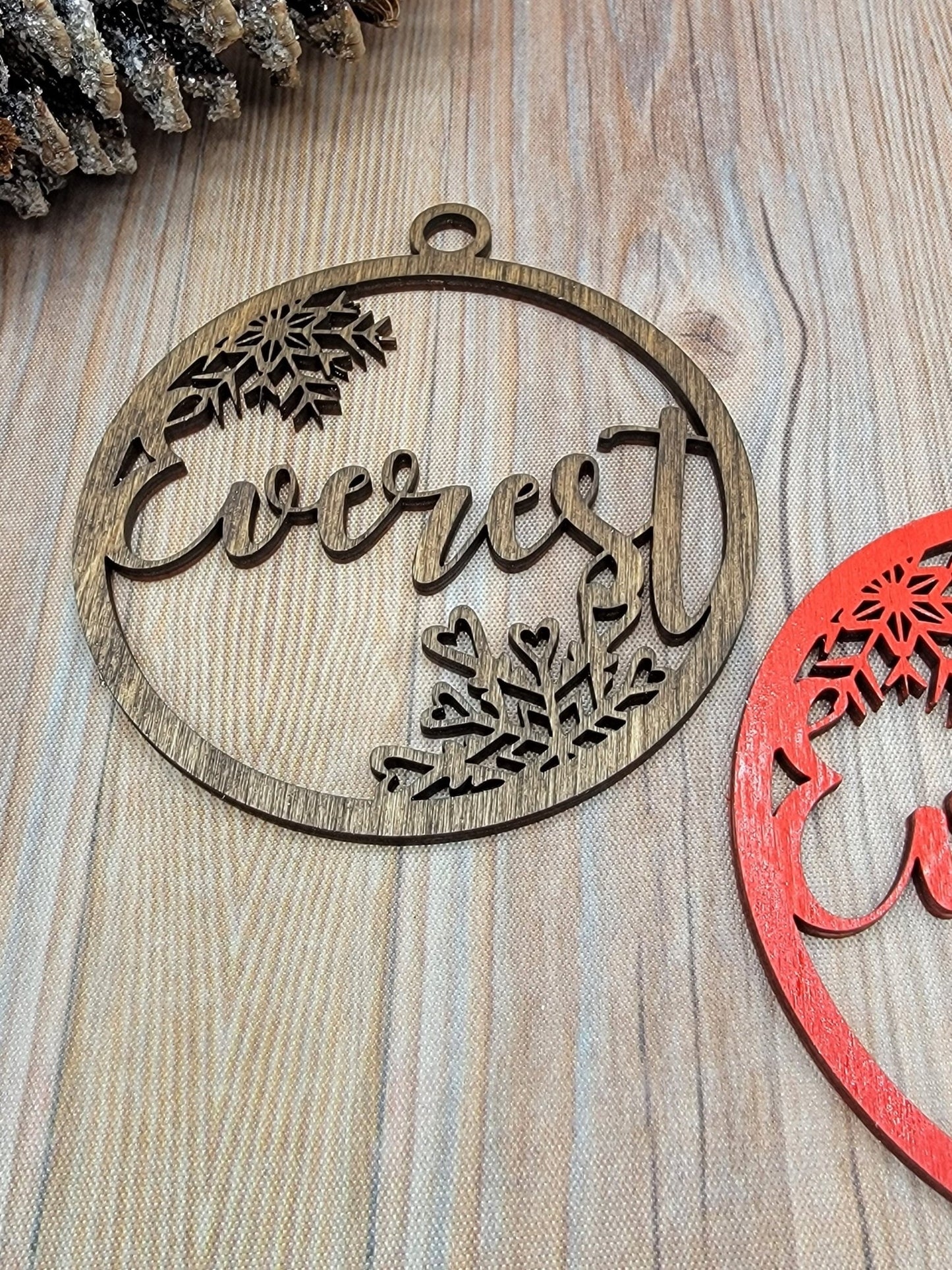 Personalized Christmas Ornaments, Custom Name Christmas Ornament, Stocking Tag, Custom Name Cut Out, Holiday Christmas Decor Personalized - EverLee Creations