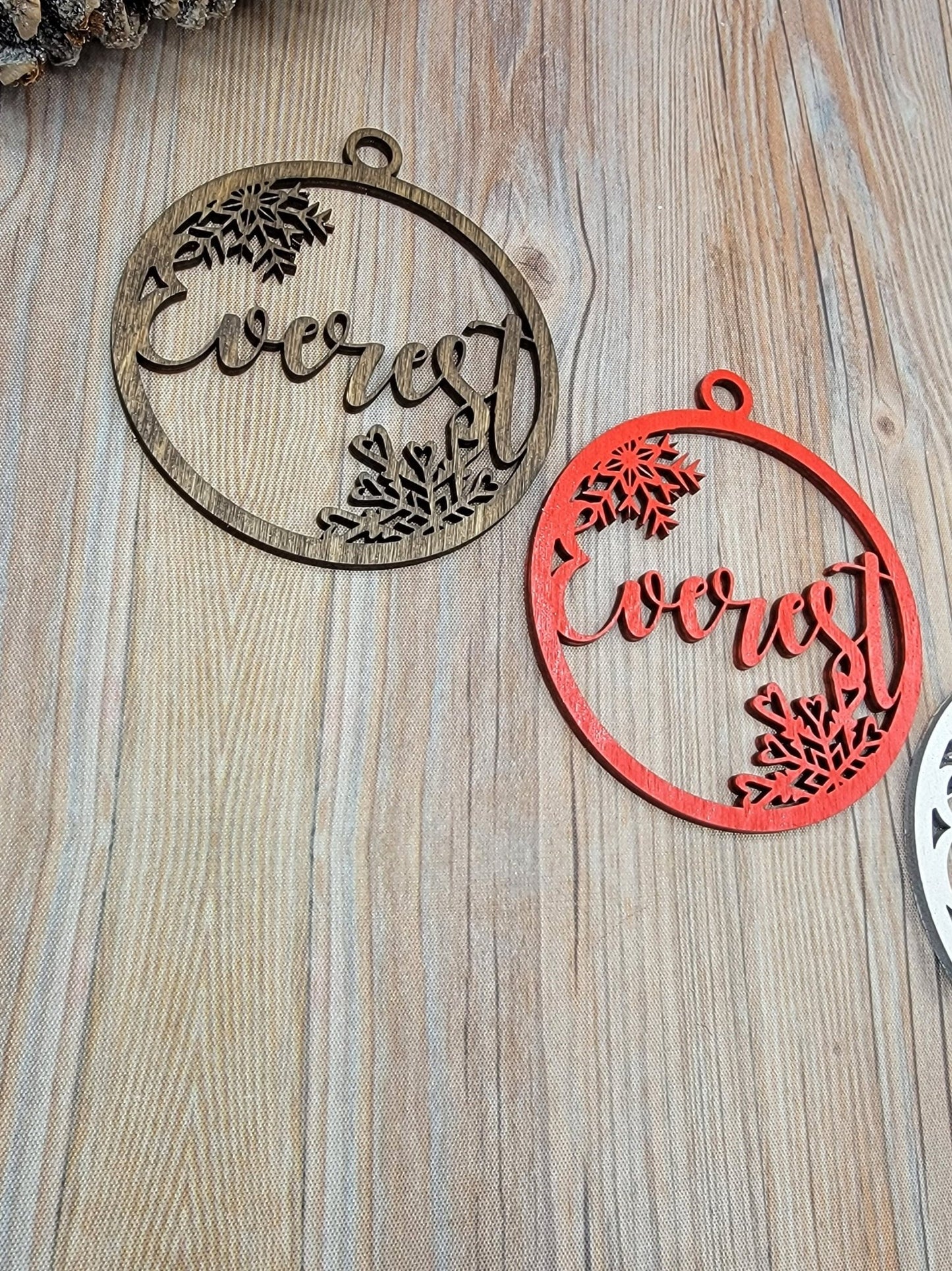 Personalized Christmas Ornaments, Custom Name Christmas Ornament, Stocking Tag, Custom Name Cut Out, Holiday Christmas Decor Personalized - EverLee Creations
