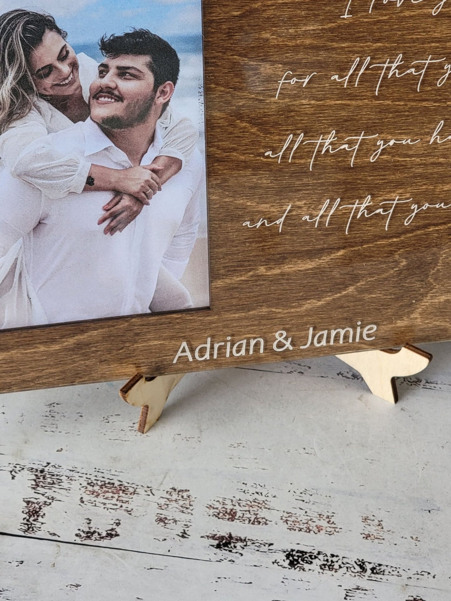 Personalized Engraved Picture Frame- Personalize With Your Favorite Quote - EverLee Creations