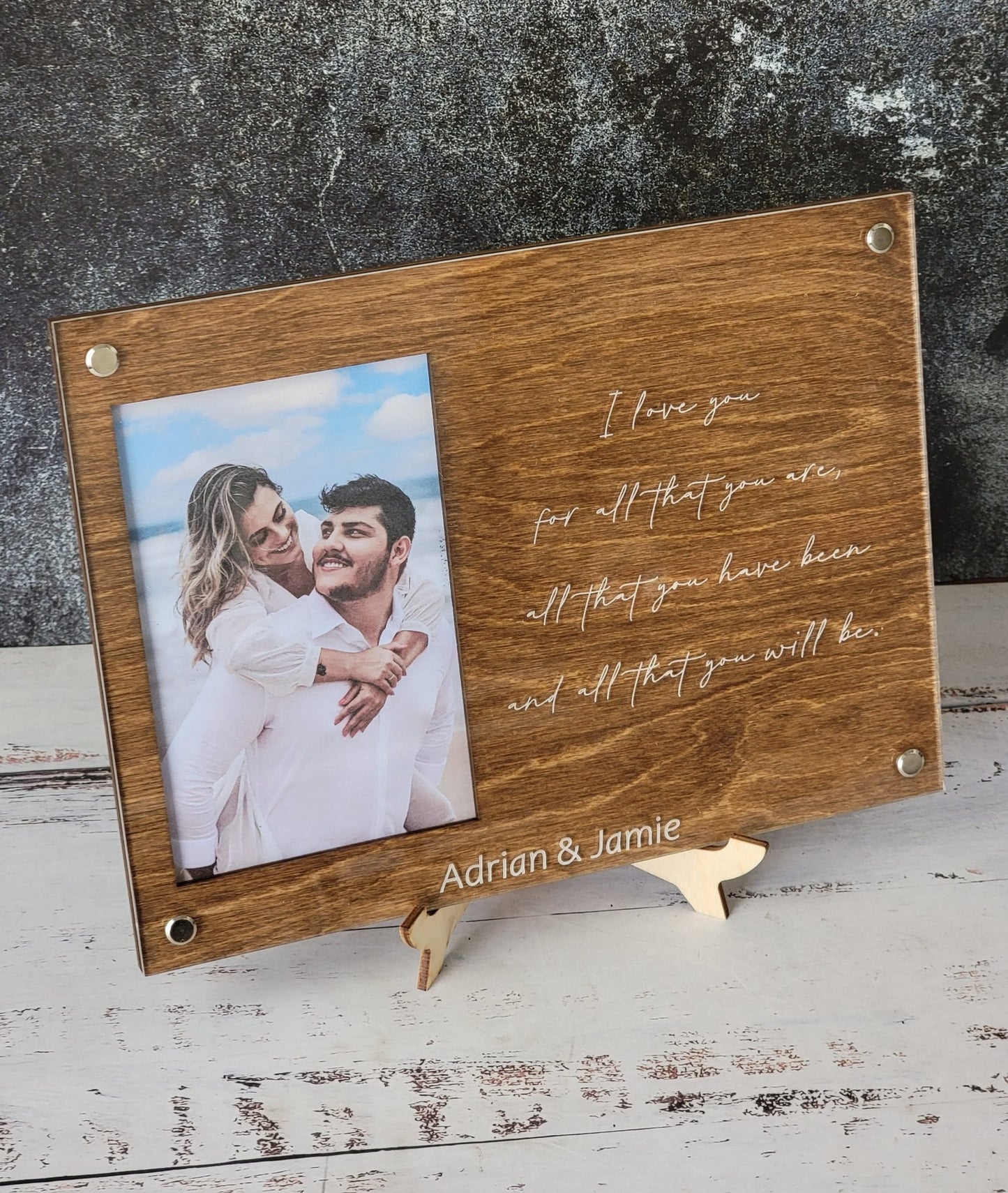 Personalized Engraved Picture Frame- Personalize With Your Favorite Quote - EverLee Creations