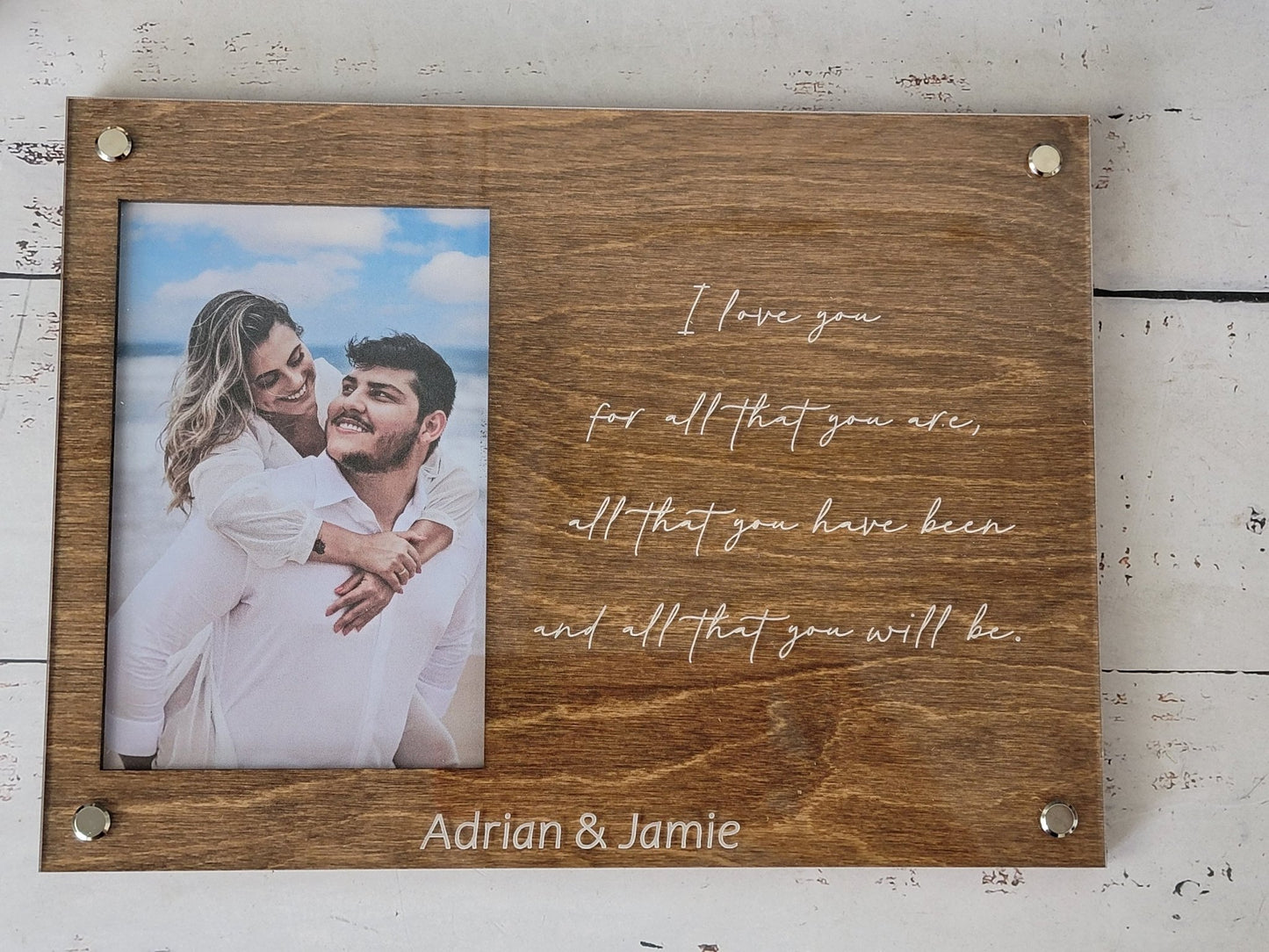Personalized Engraved Picture Frame- Personalize With Your Favorite Quote - EverLee Creations