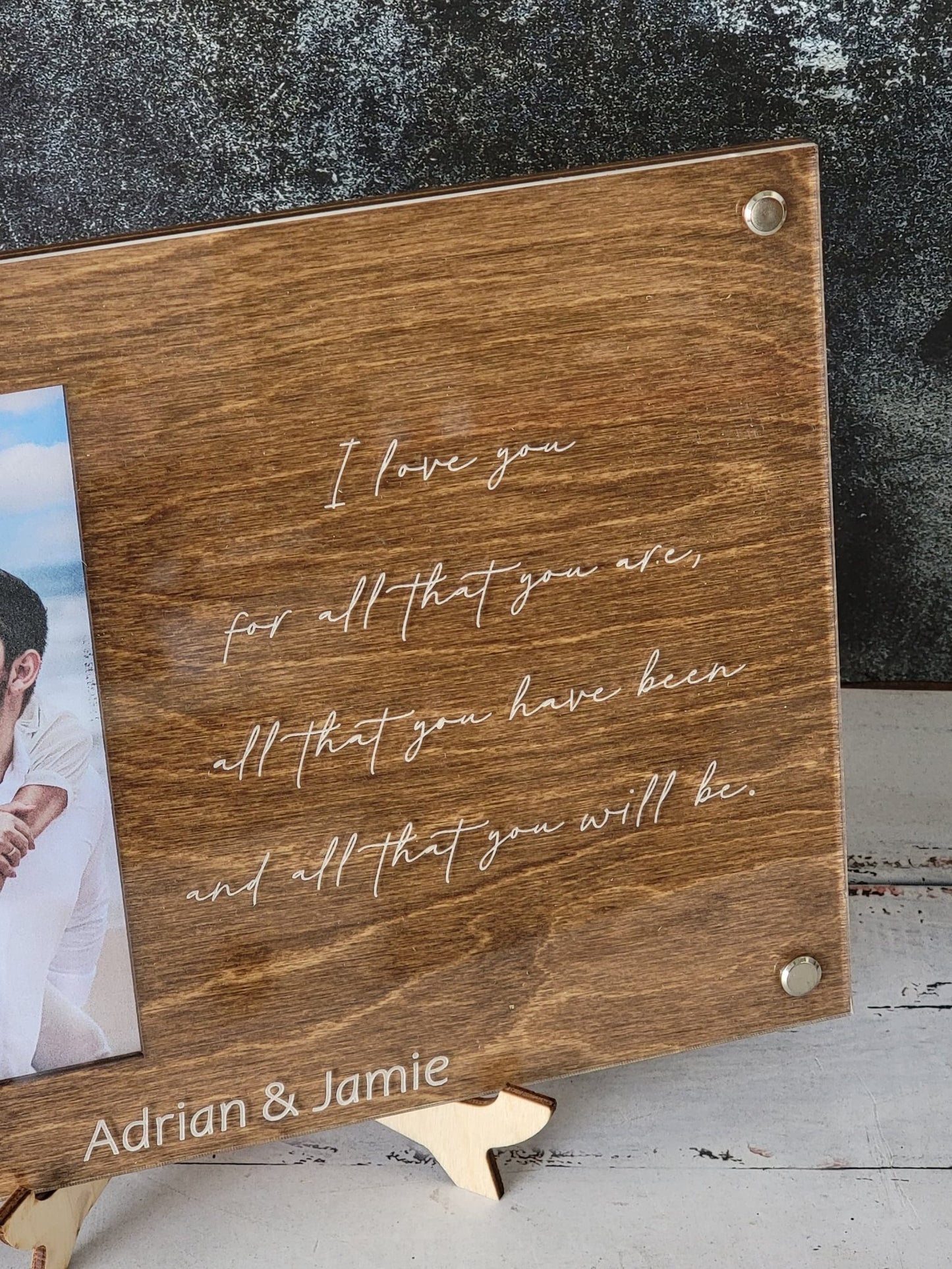 Personalized Engraved Picture Frame- Personalize With Your Favorite Quote - EverLee Creations