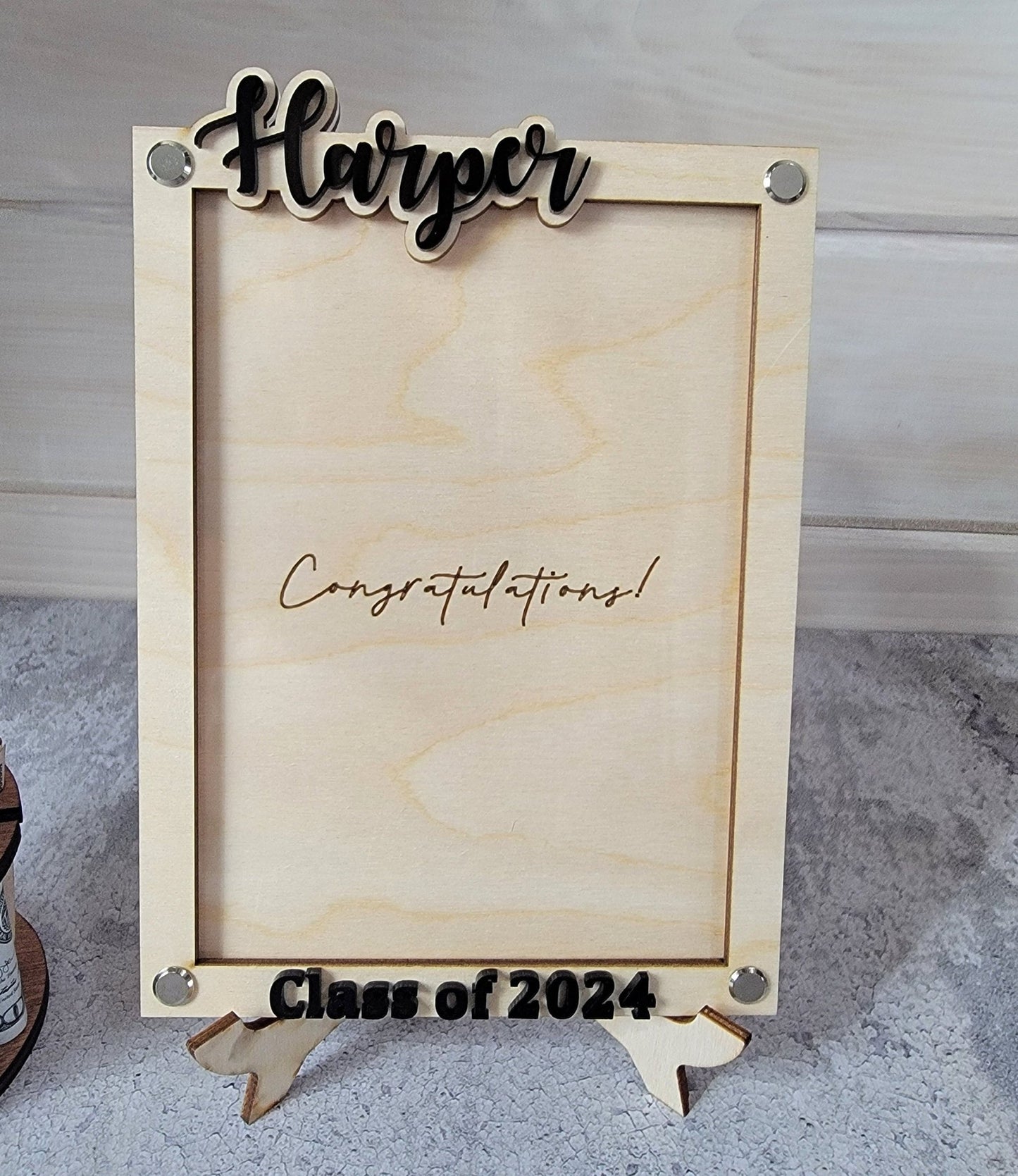 Personalized Graduation Gift Money Holder and Personalized Graduation Picture Frame Combo - EverLee Creations