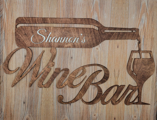 Personalized Wine Bar Sign - EverLee Creations