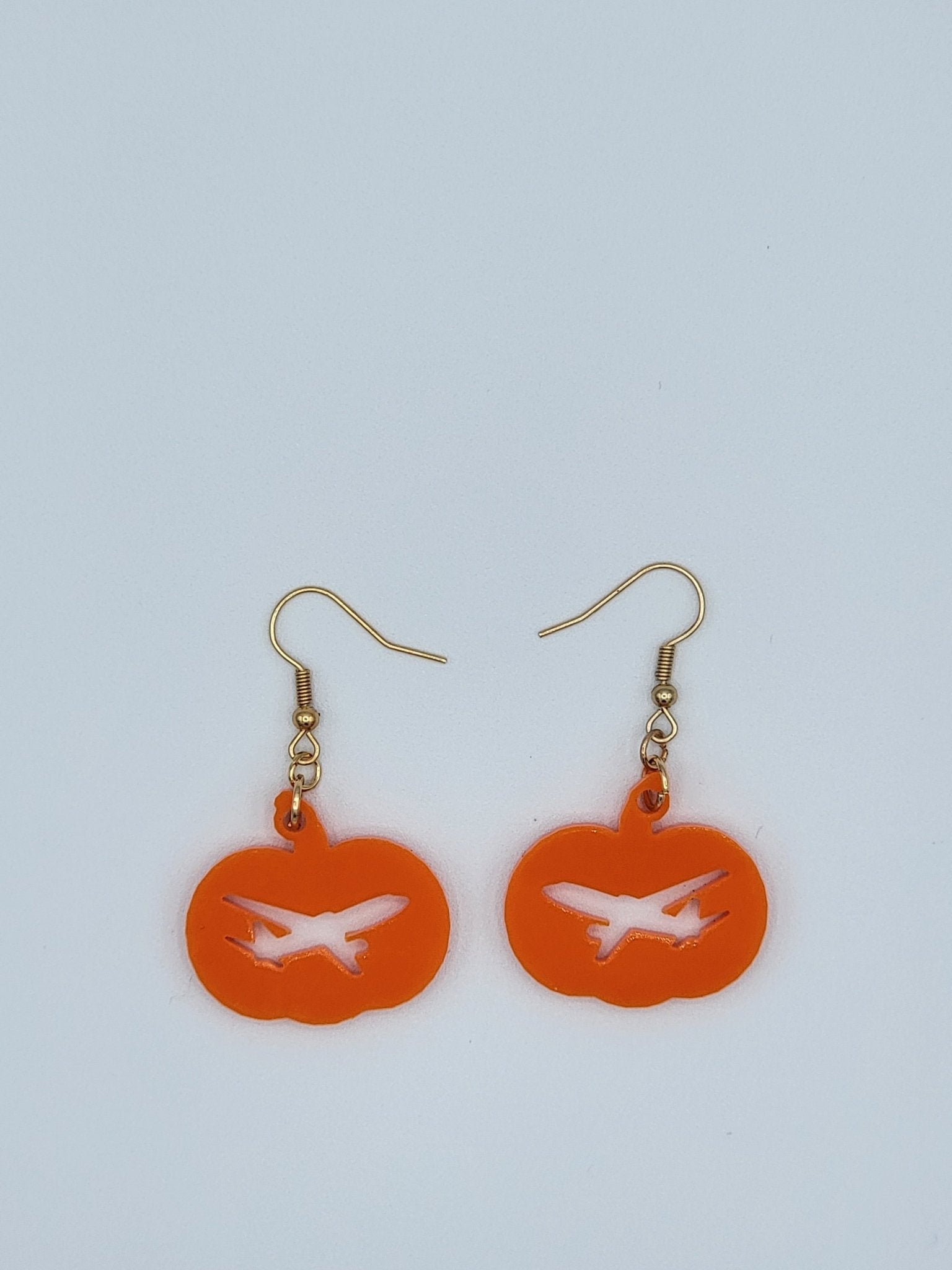 Pumpkin Plane Earrings - EverLee Creations