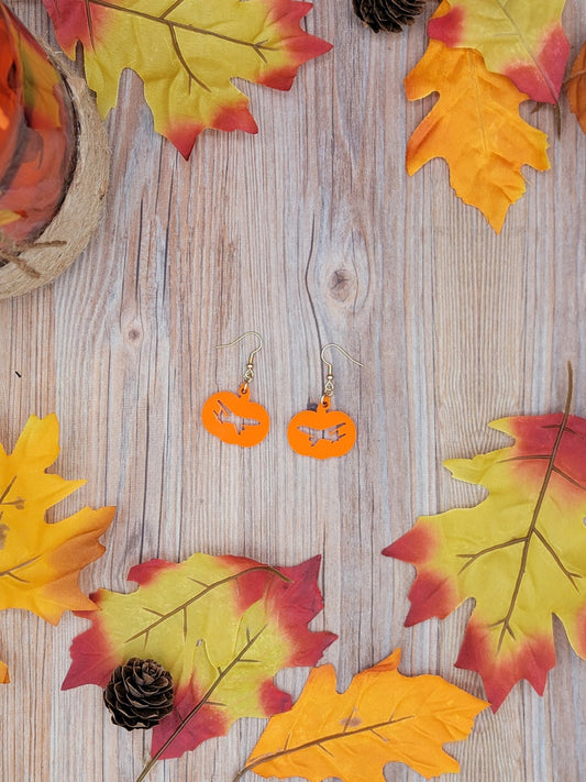 Pumpkin Plane Earrings - EverLee Creations