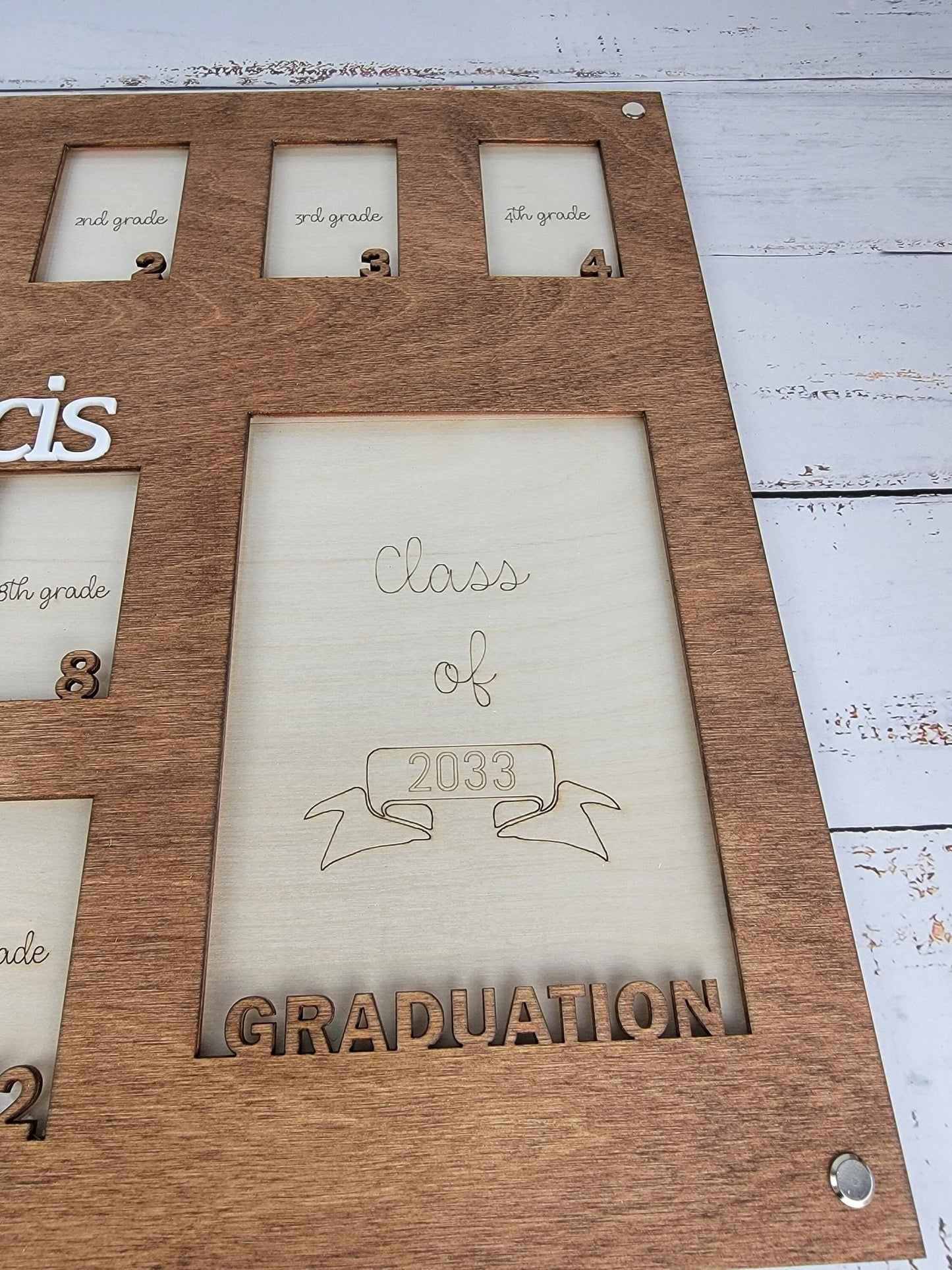 School Years Photo Frame | Pre K to Graduation Picture Frame | Wallet Photos | 5 X 7 Photos - EverLee Creations