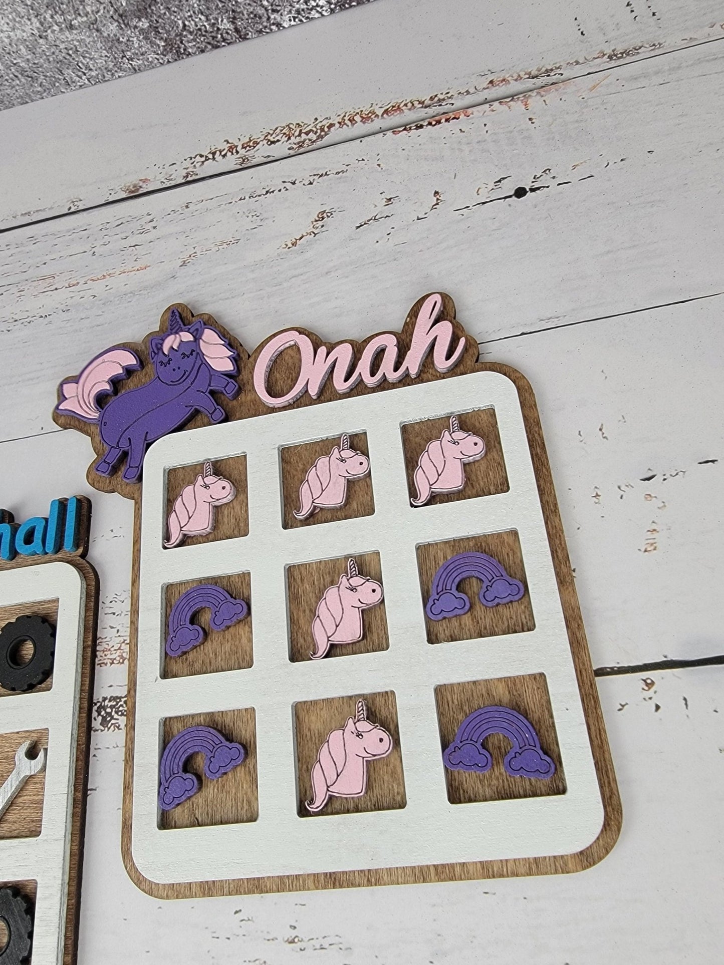Tic Tac Toe, Easter basket, Monster Truck, Dinosaur, Unicorn. Birthday Present, Party Favor, Travel Game, Tic-Tac-Toe Board, Games for Kids - EverLee Creations