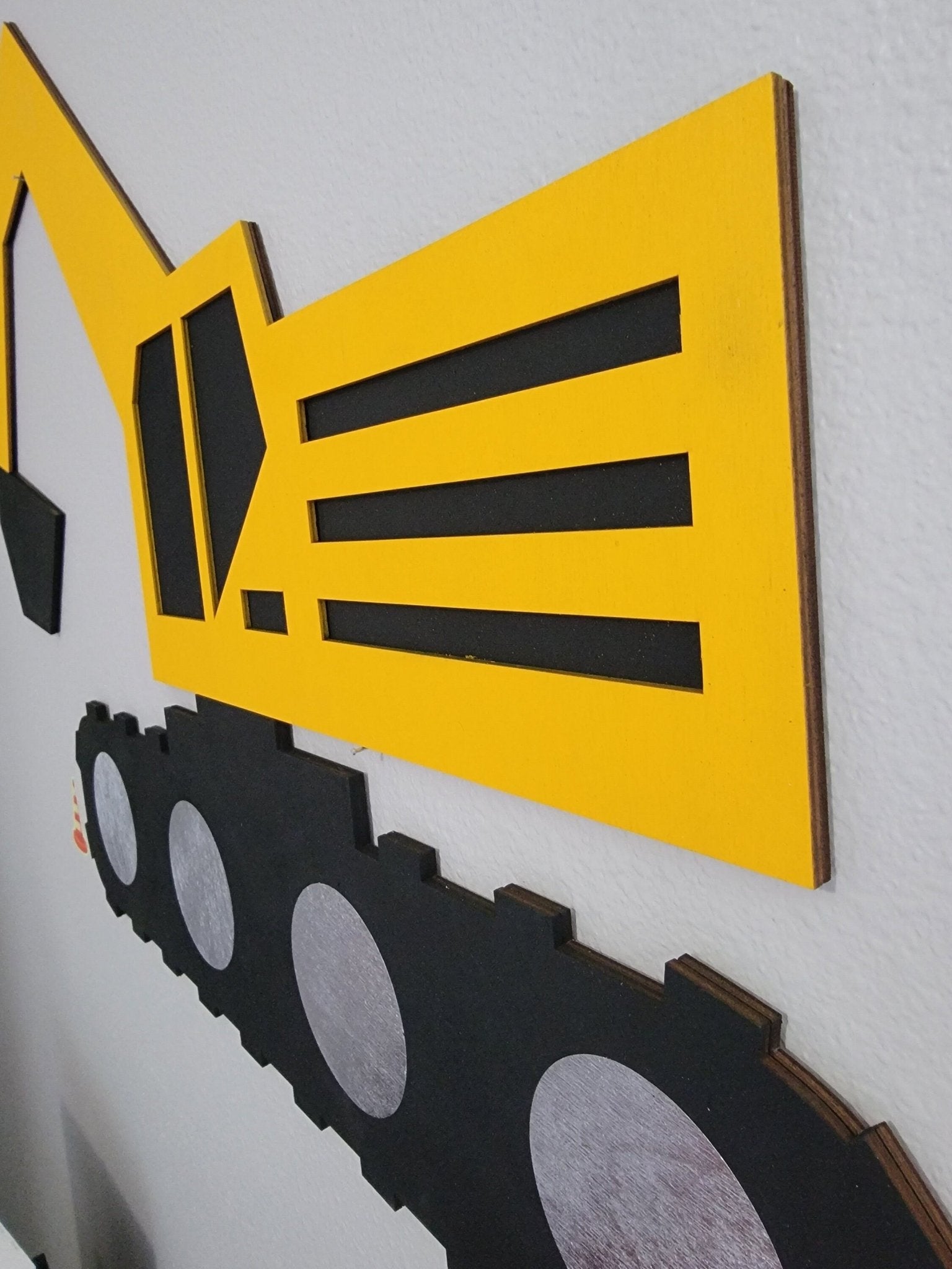 Wood Construction Wall Accessory, Construction Nursery Decor, Construction Kid Room Decor, Wooden Wall Decor, Dump Truck wall decor - EverLee Creations