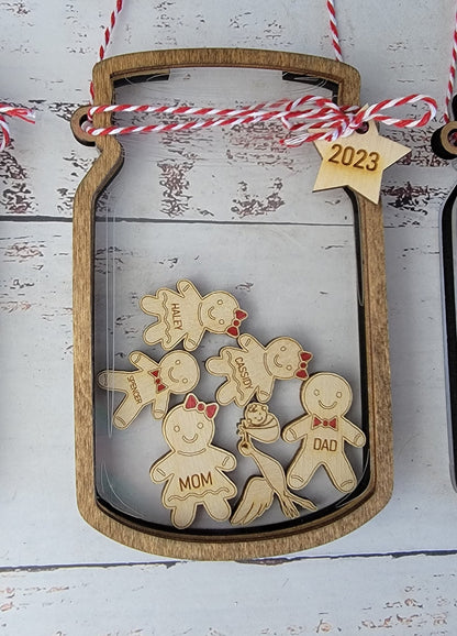 2024 Personalized Gingerbread Family Ornament - EverLee Creations