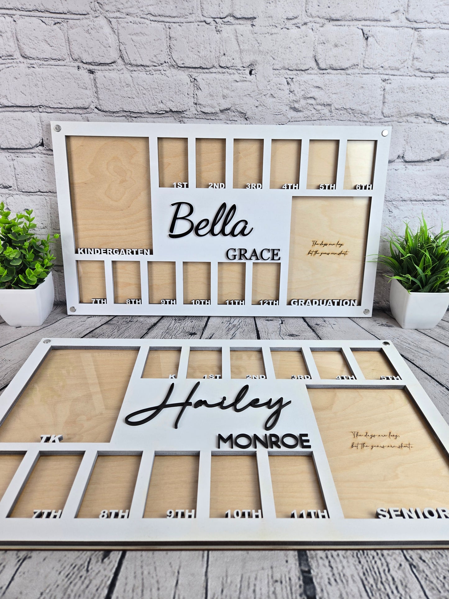 School Years Photo Frame | Kindergarten or Pre K to Graduation Picture Frame